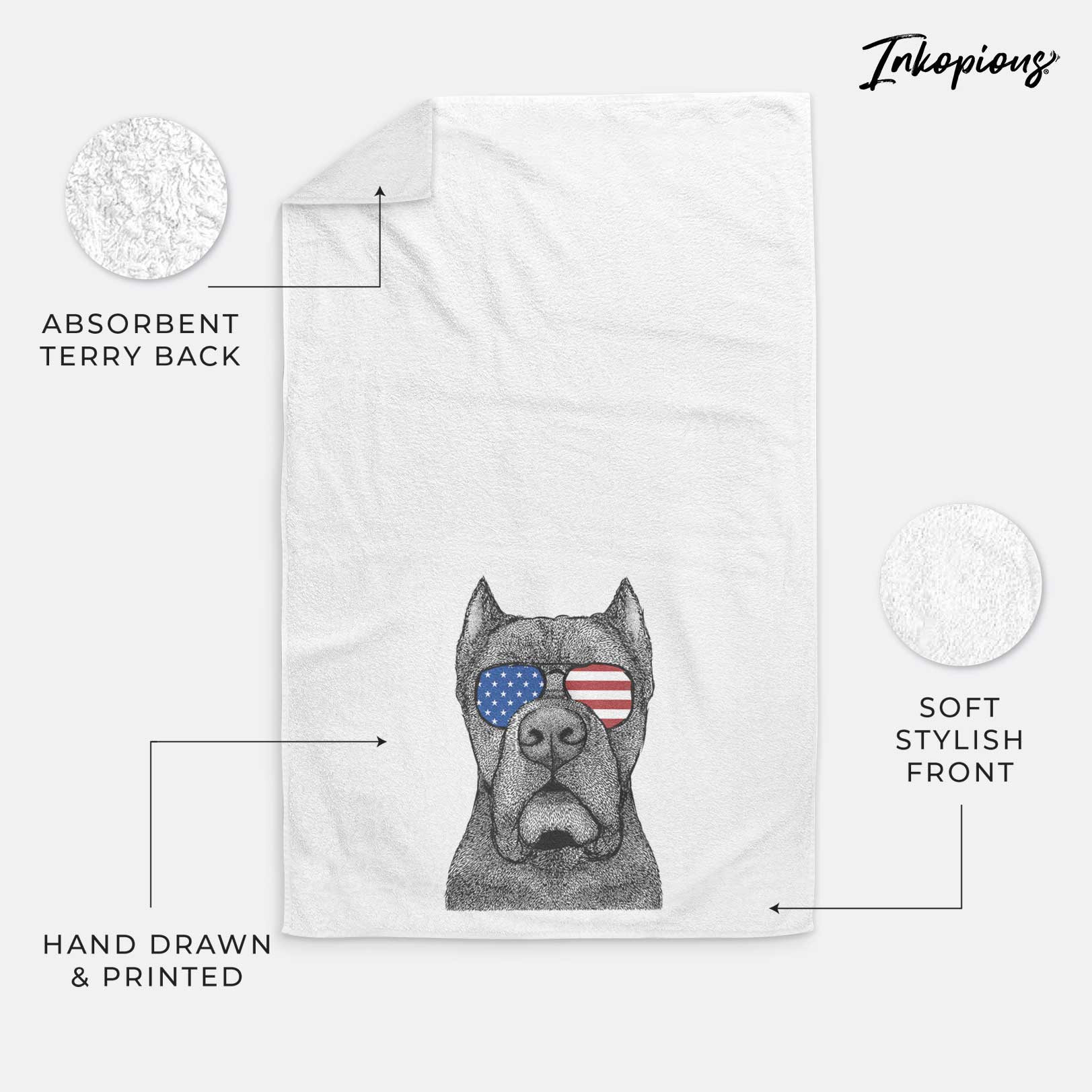 Bruno the Cane Corso Decorative Hand Towel