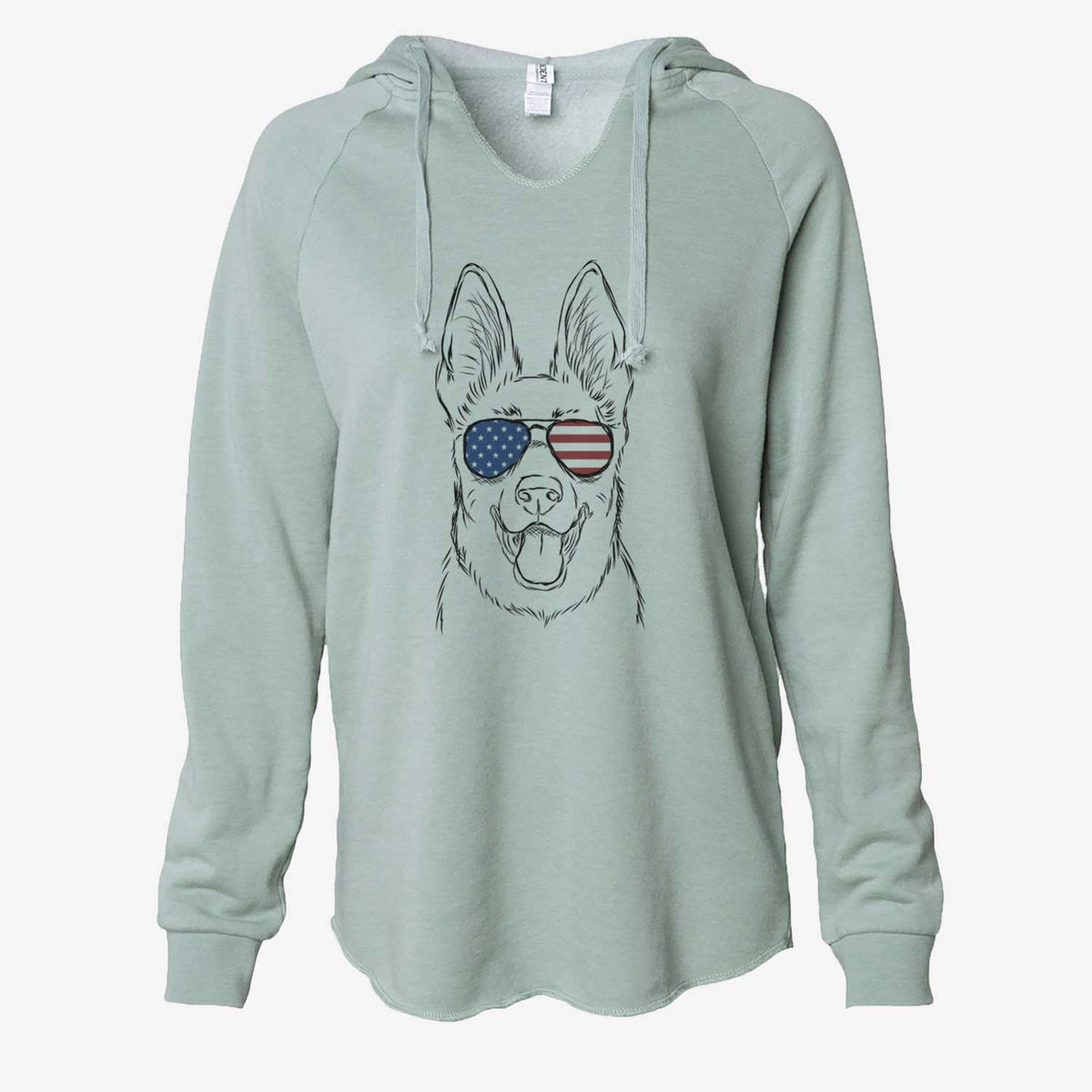USA Brutus the German Shepherd - Cali Wave Hooded Sweatshirt