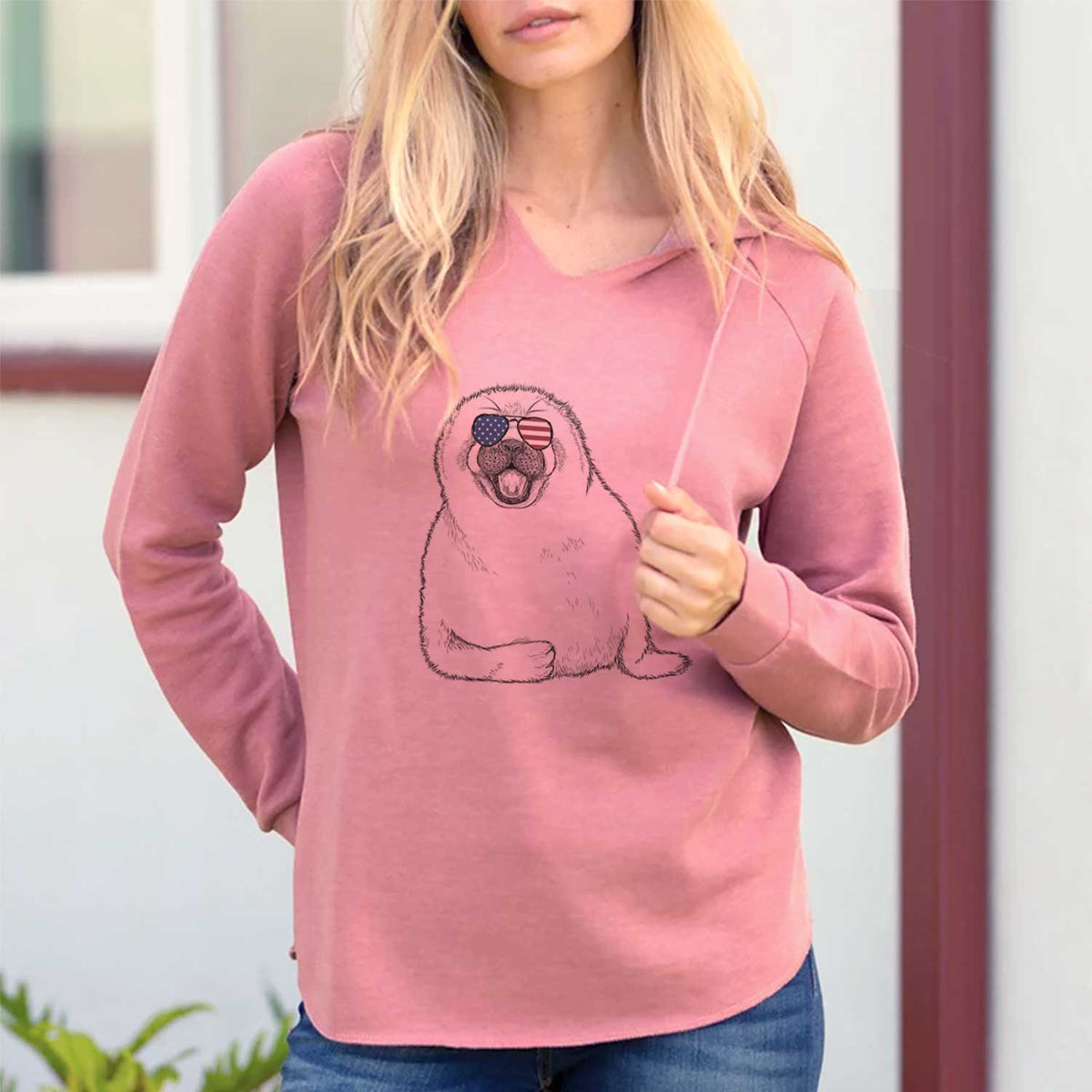 USA Bub the Harp Seal - Cali Wave Hooded Sweatshirt