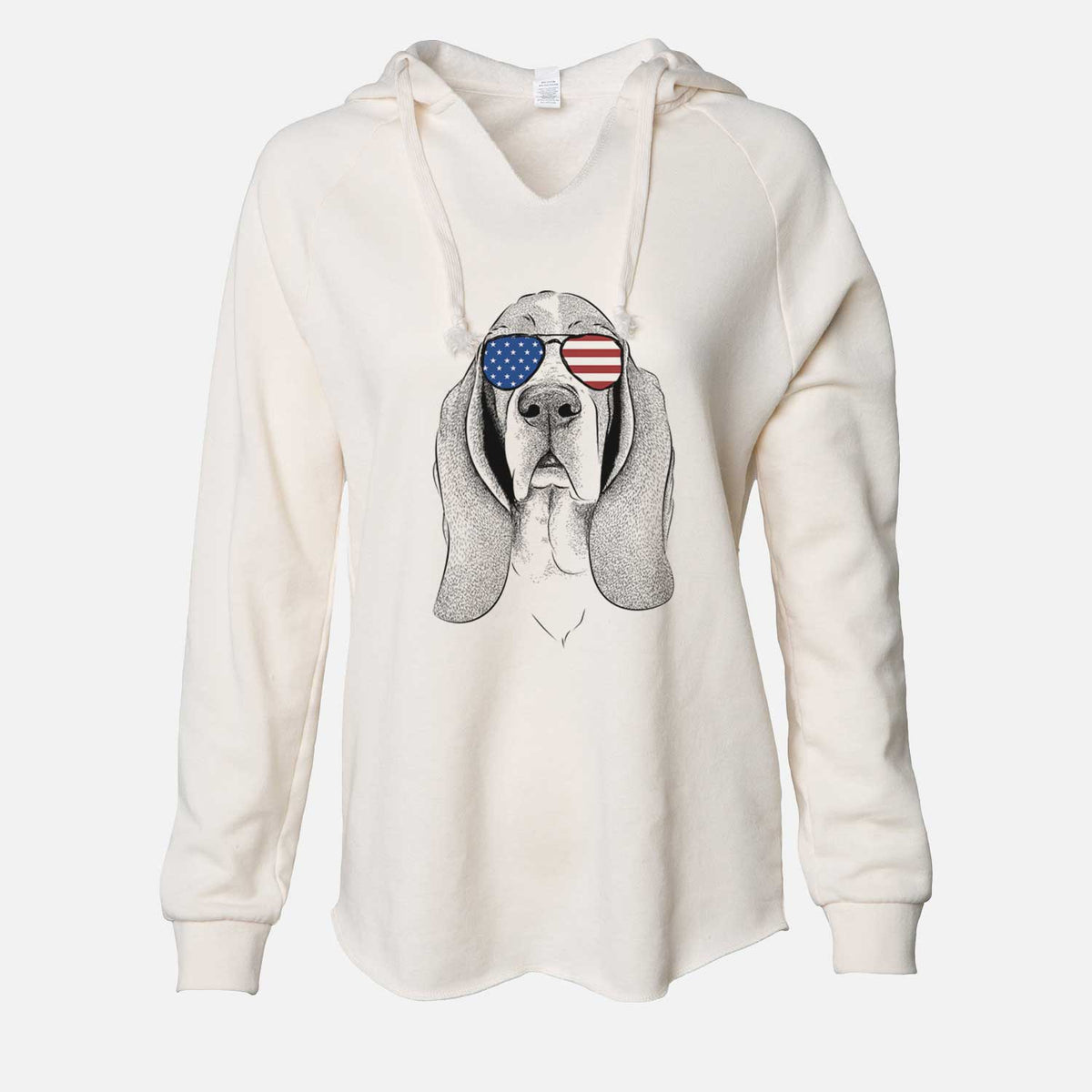 USA Buckley the Basset Hound - Cali Wave Hooded Sweatshirt