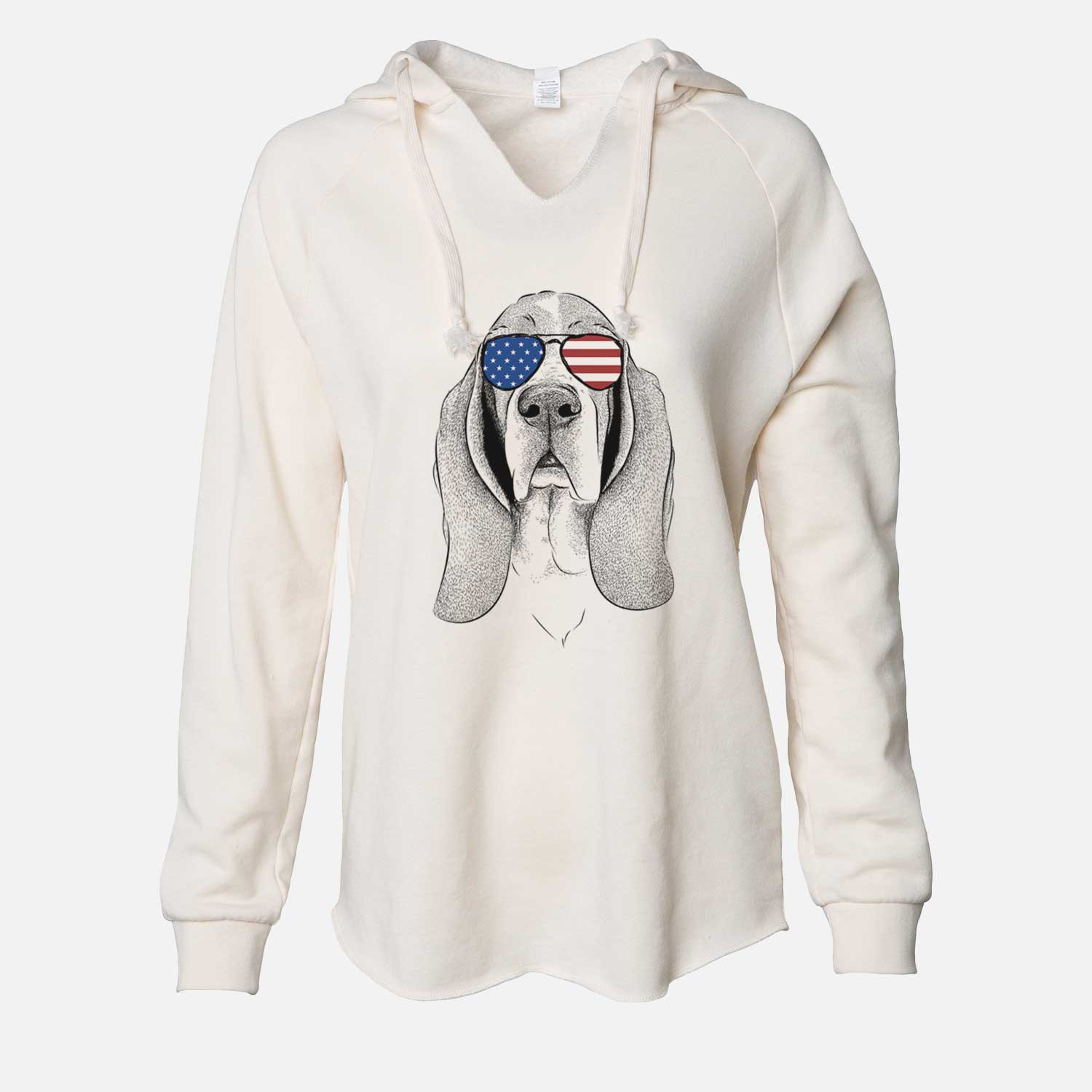 USA Buckley the Basset Hound - Cali Wave Hooded Sweatshirt