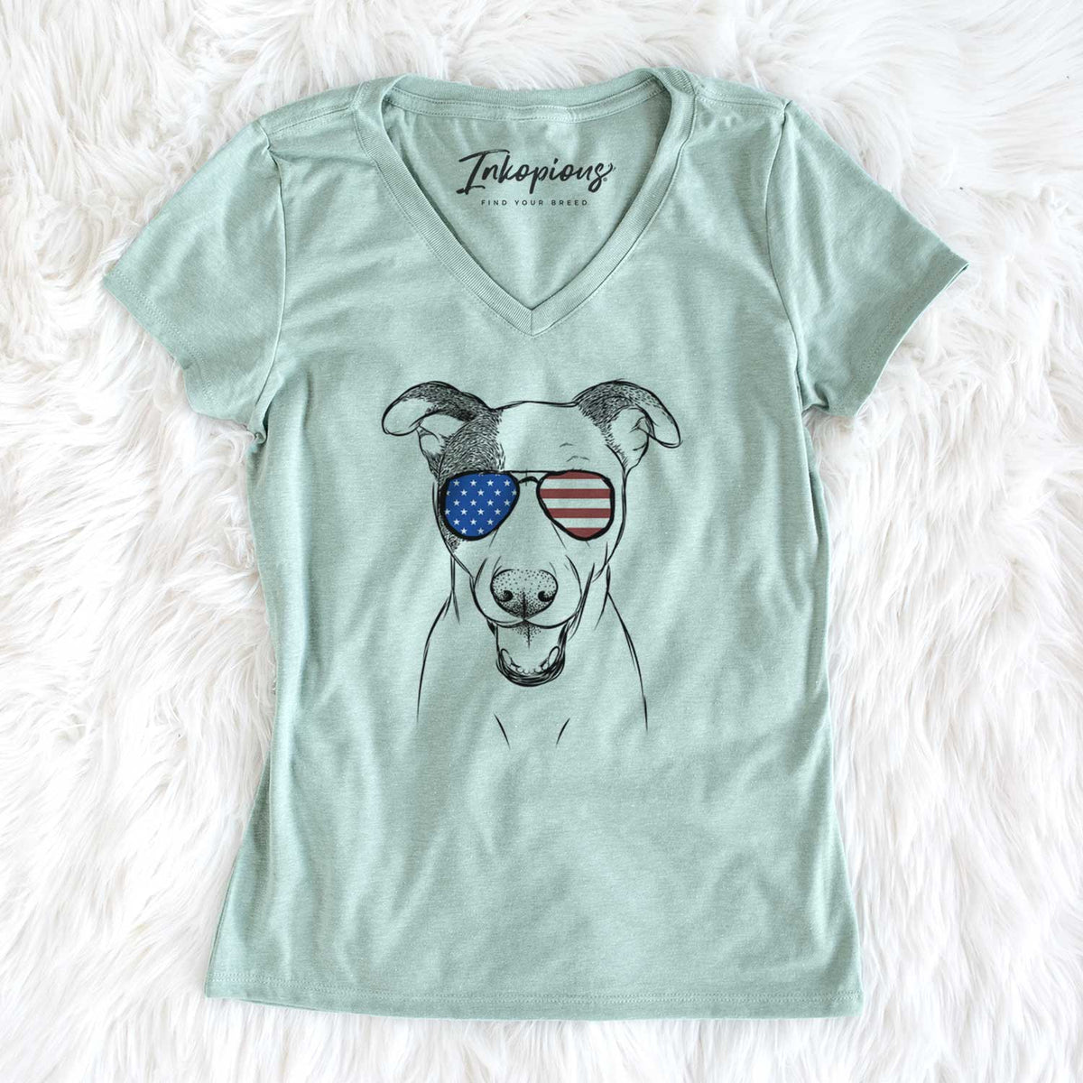 USA Bucky the Mixed Breed - Women's Perfect V-neck Shirt