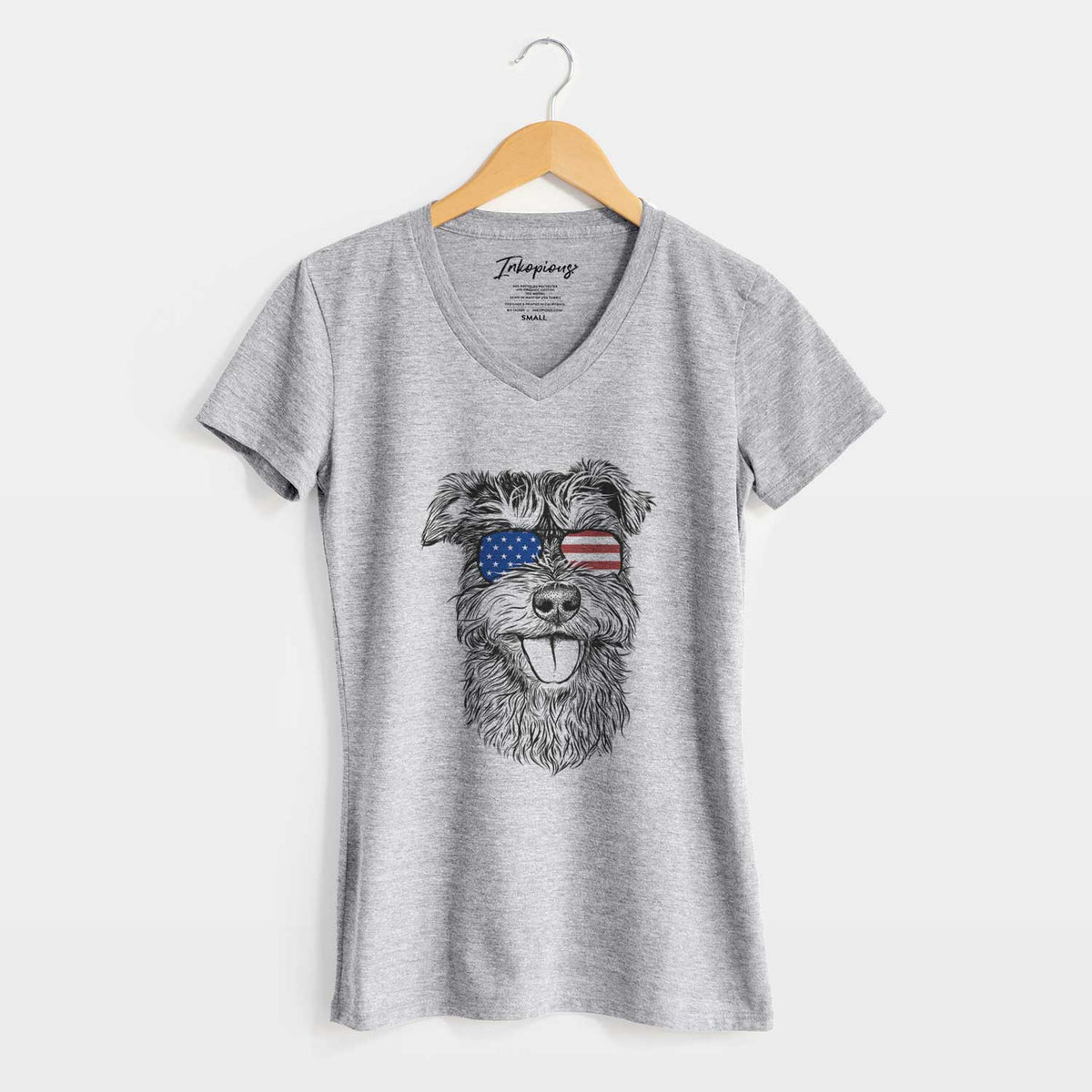USA Buster the Schnoodle - Women's Perfect V-neck Shirt
