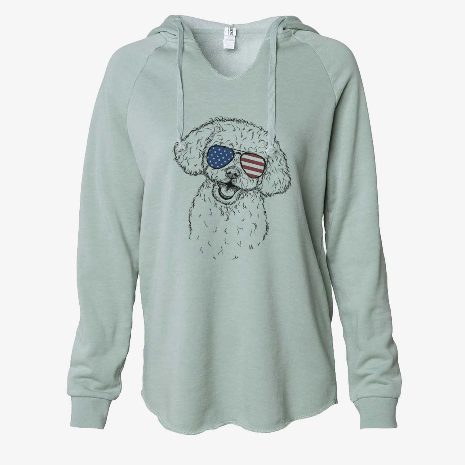 USA Caesar the Bichon Frise - Cali Wave Hooded Sweatshirt
