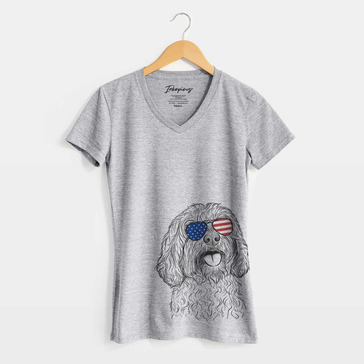 USA Cali the Cavapoo - Women's Perfect V-neck Shirt