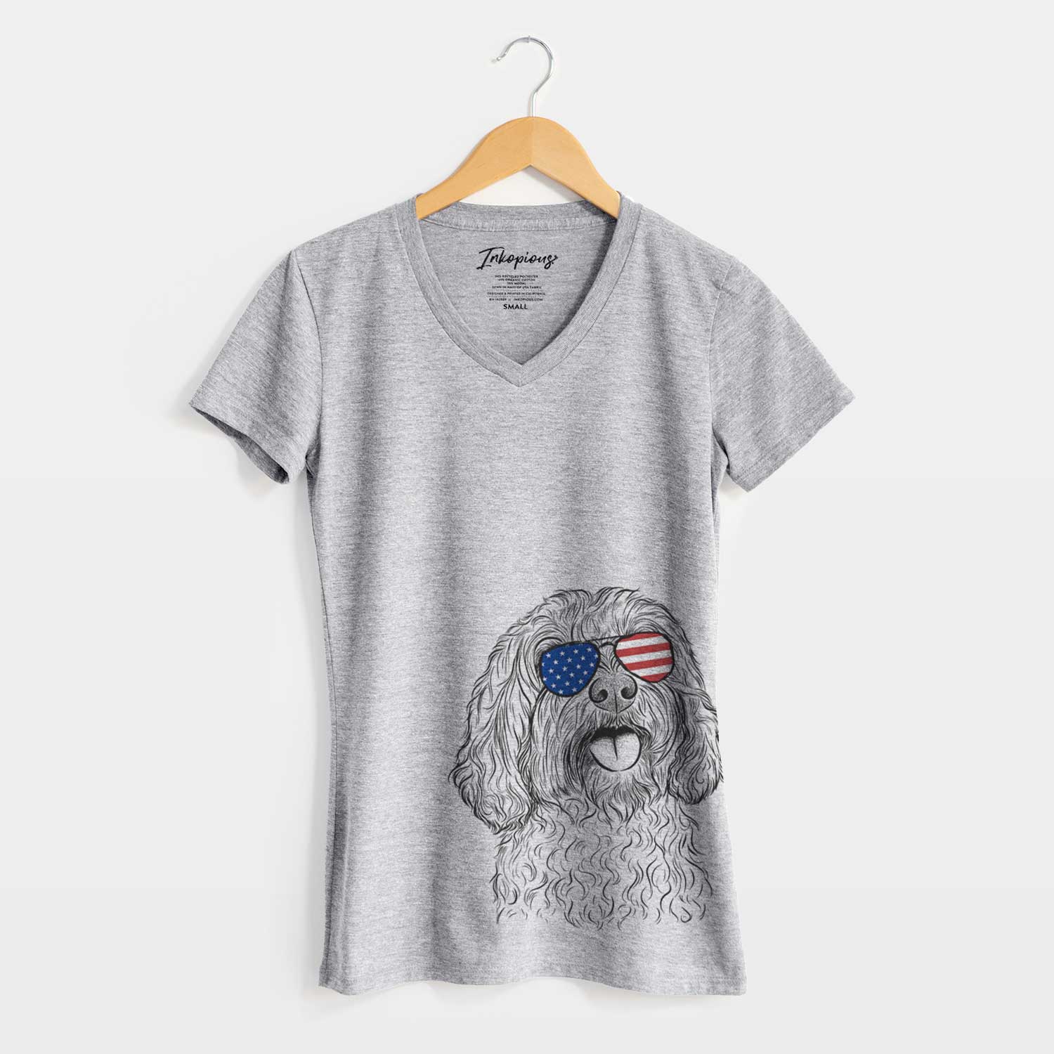USA Cali the Cavapoo - Women's Perfect V-neck Shirt