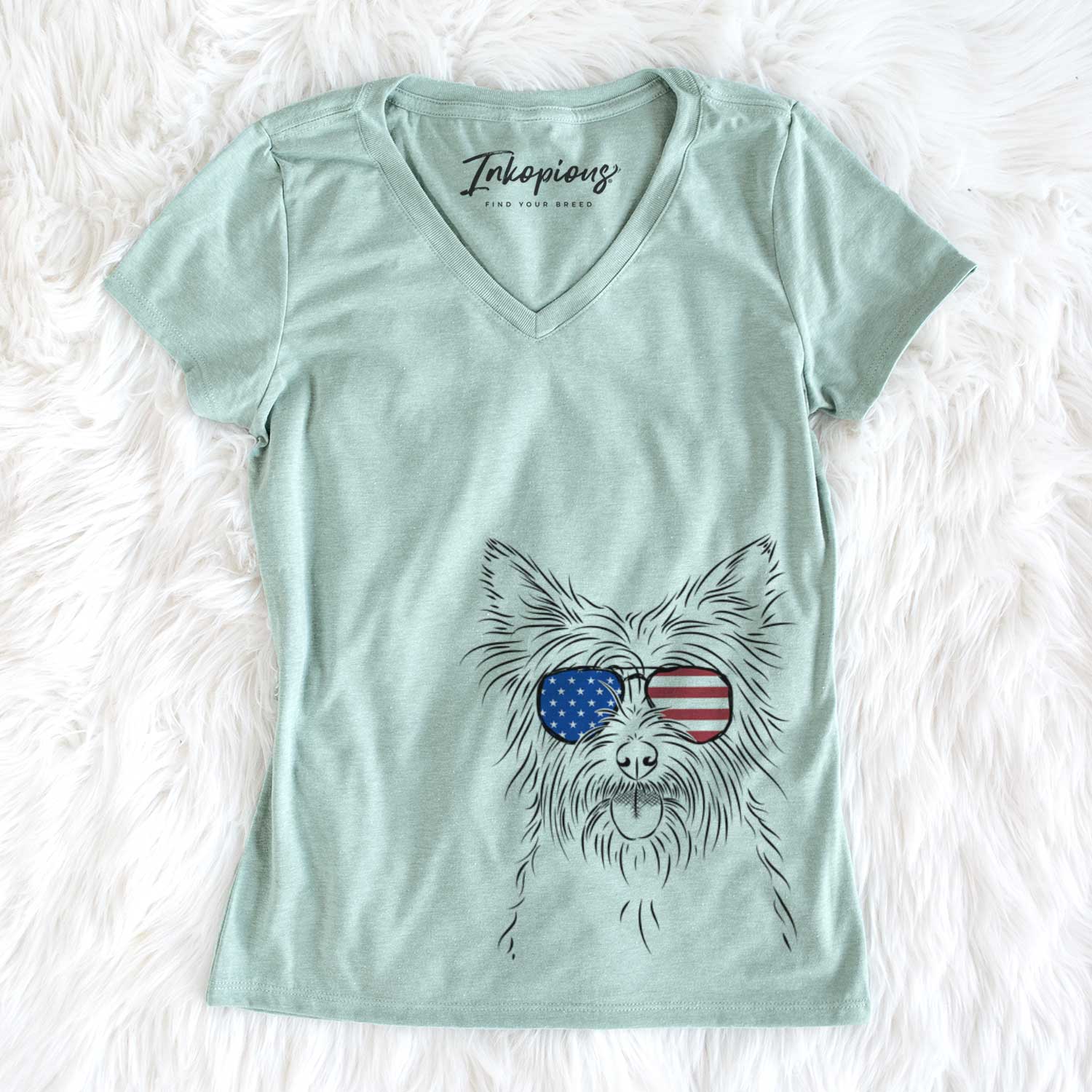 USA Calum the Cairn Terrier - Women's Perfect V-neck Shirt