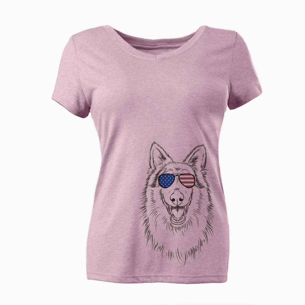 USA Cannon the Rough Collie - Women's Perfect V-neck Shirt