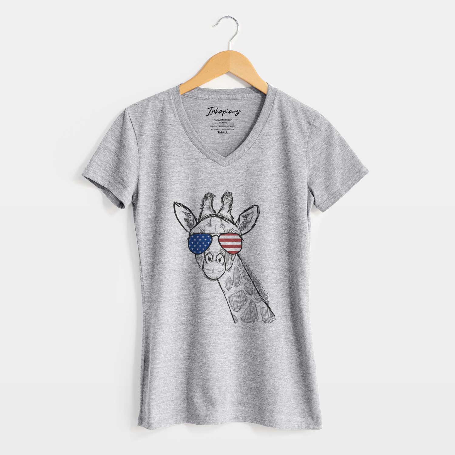 USA Cedrick the Giraffe - Women's Perfect V-neck Shirt