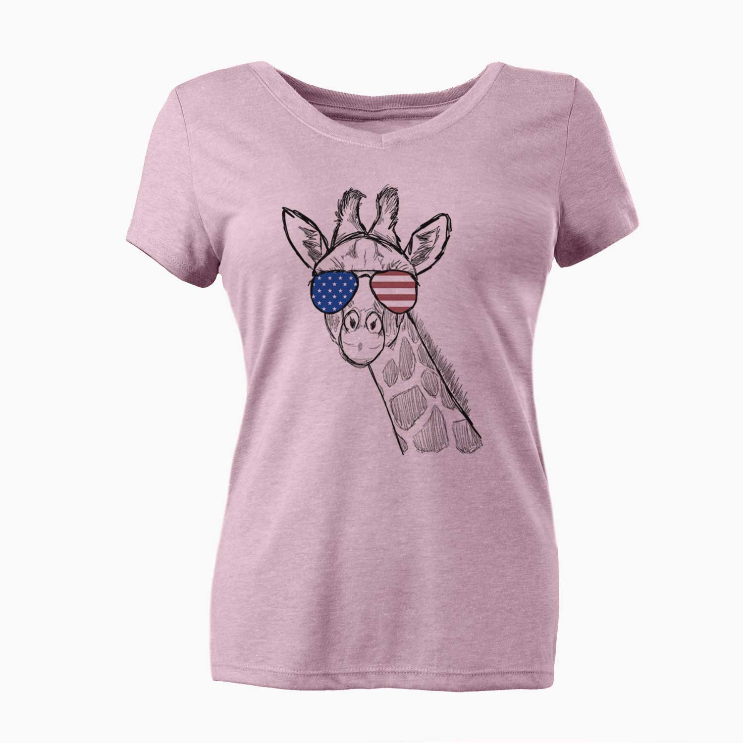 USA Cedrick the Giraffe - Women's Perfect V-neck Shirt
