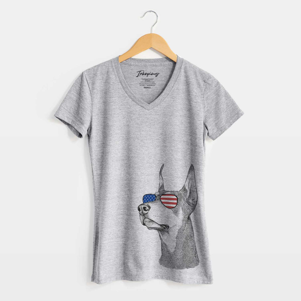 USA Cenza the Doberman Pinscher - Women's Perfect V-neck Shirt