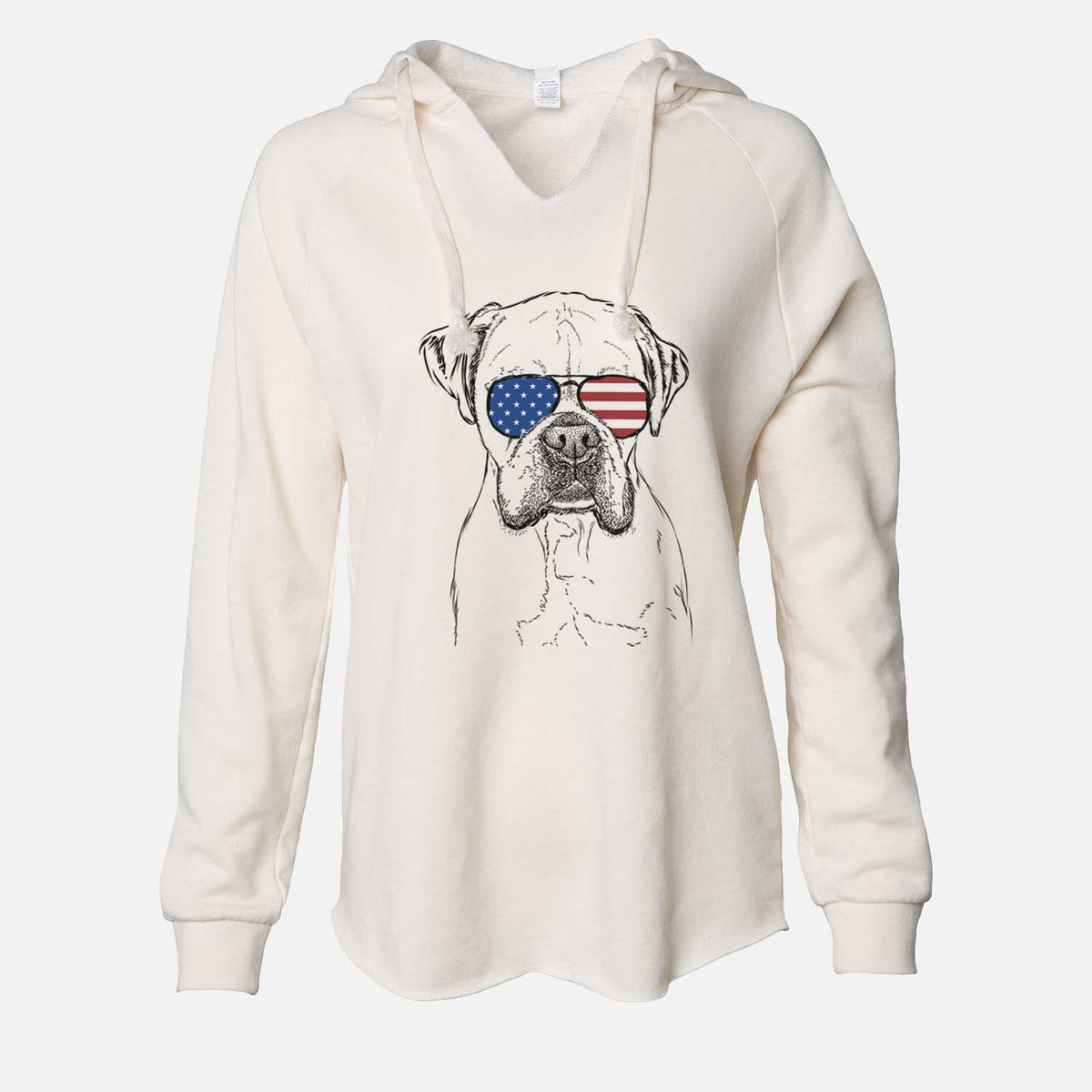 USA Champion Bentley the Boxer - Cali Wave Hooded Sweatshirt