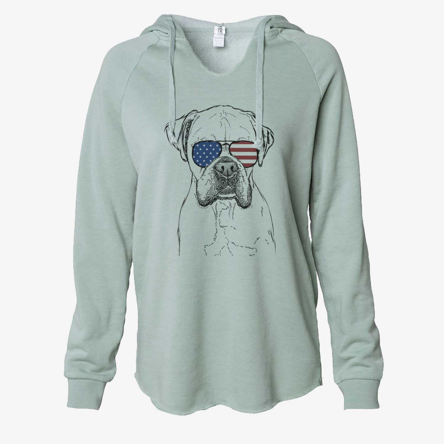 USA Champion Bentley the Boxer - Cali Wave Hooded Sweatshirt