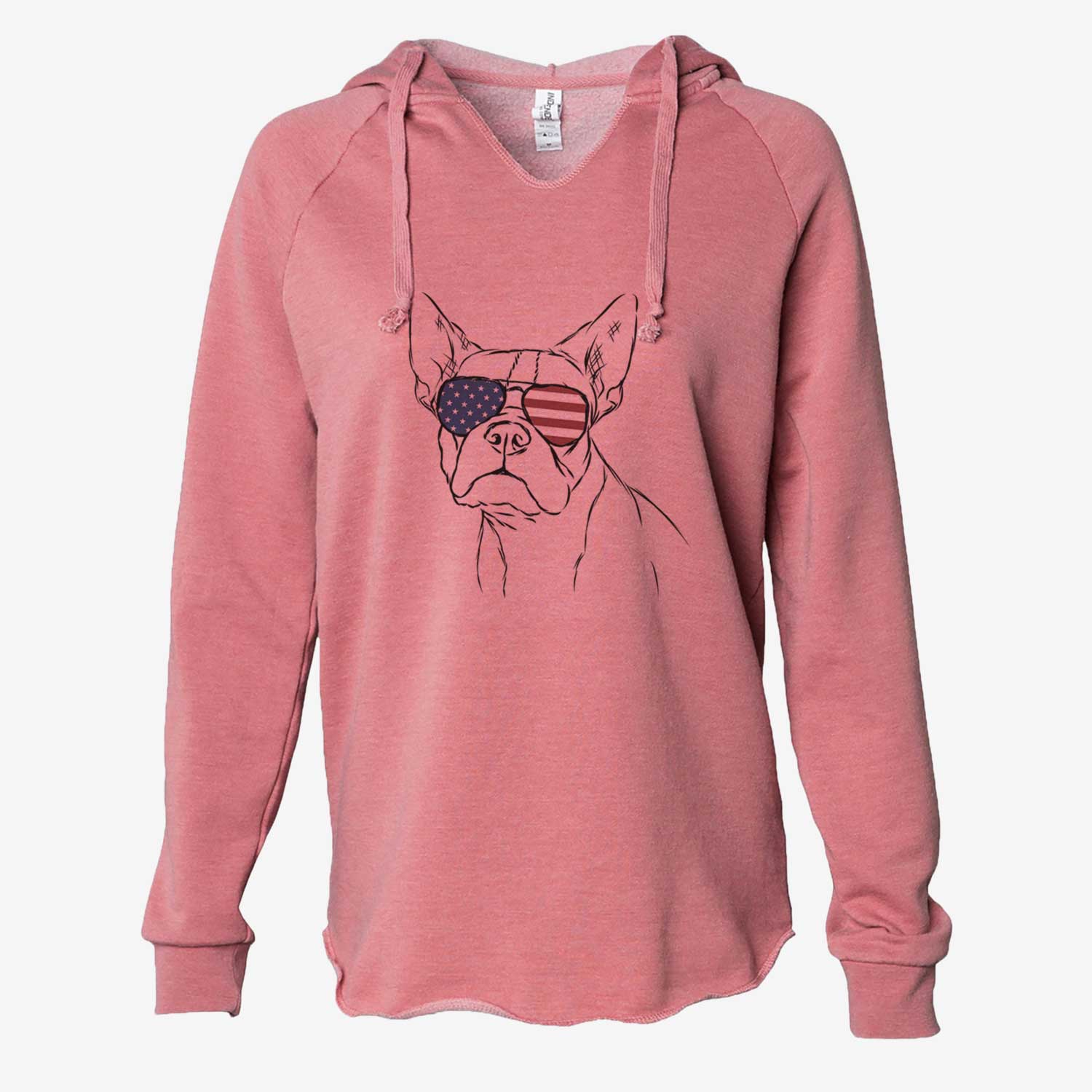 USA Charles the Boston Terrier - Cali Wave Hooded Sweatshirt