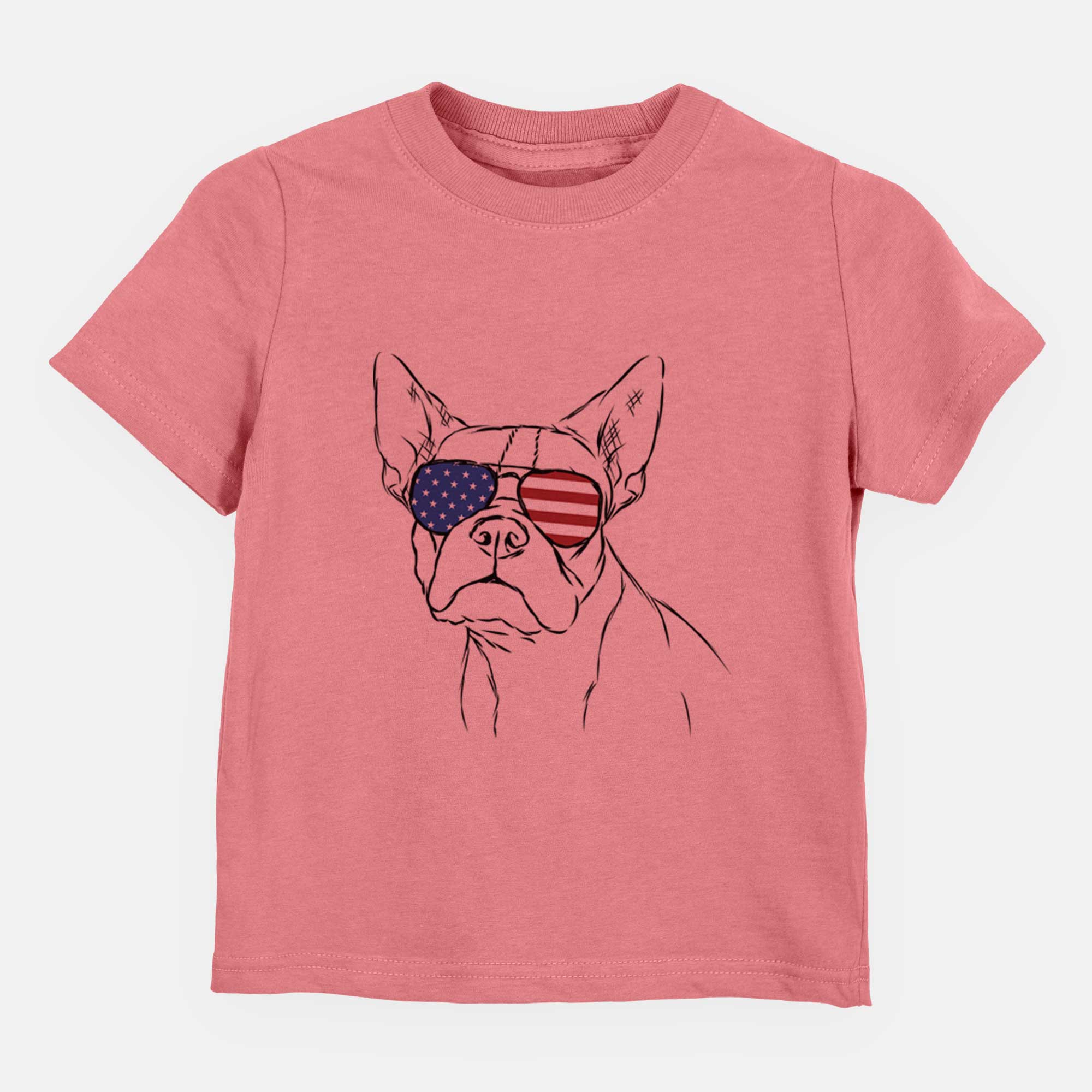 USA Charles the Boston Terrier - Kids/Youth/Toddler Shirt