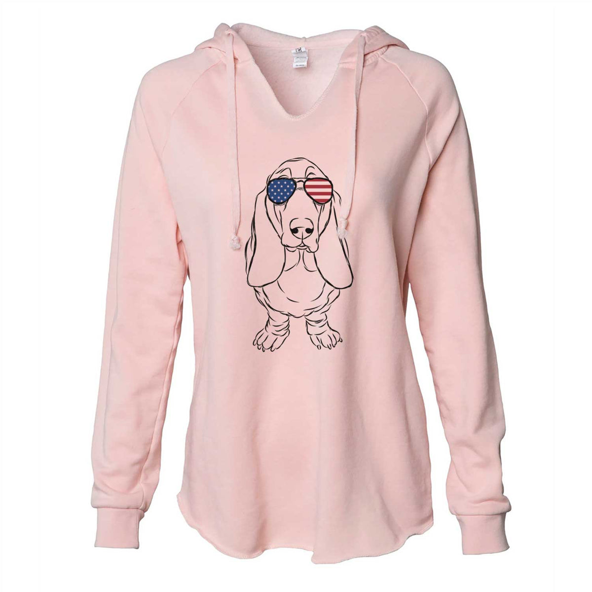 USA Charlie the Basset Hound - Cali Wave Hooded Sweatshirt