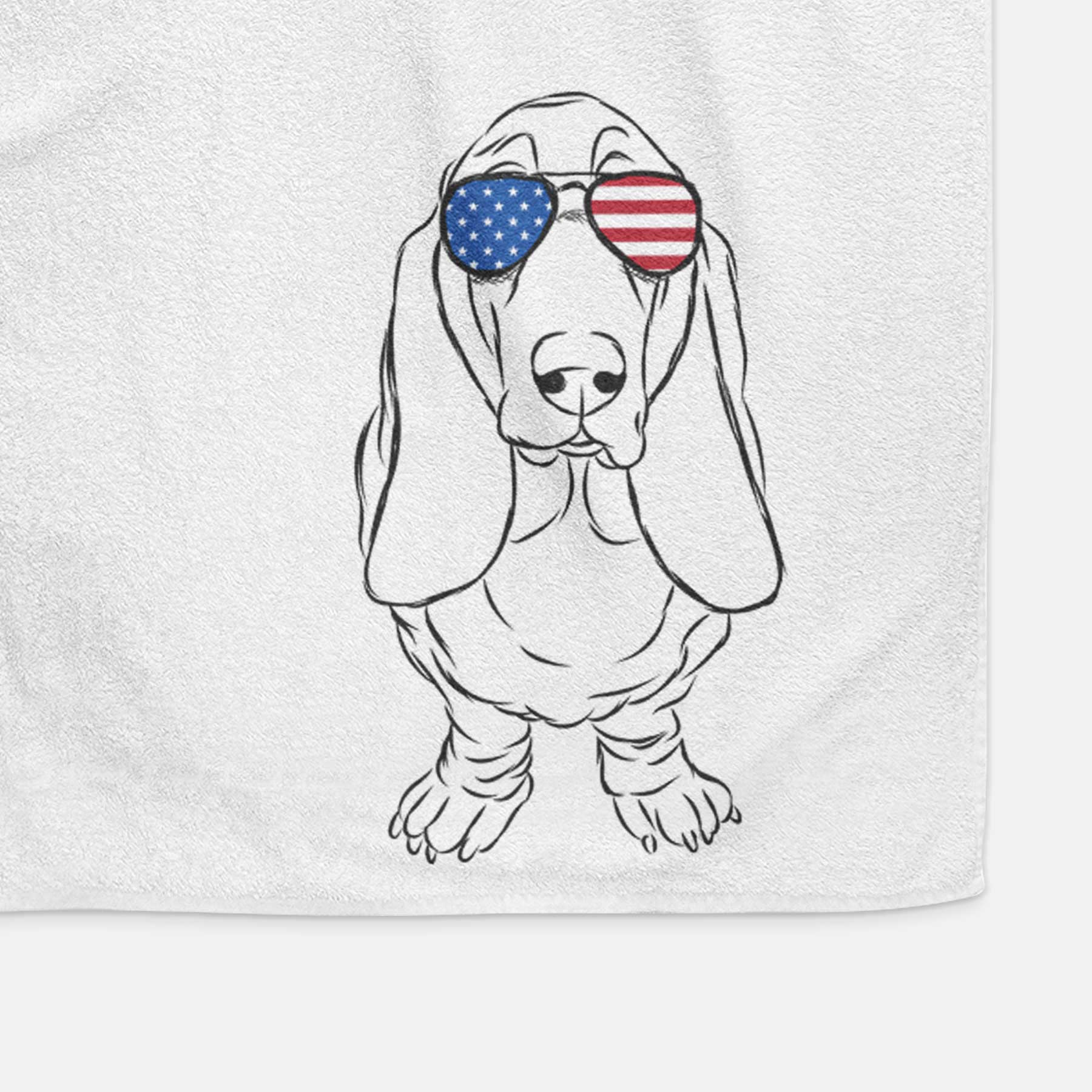 Charlie the Basset Hound Decorative Hand Towel