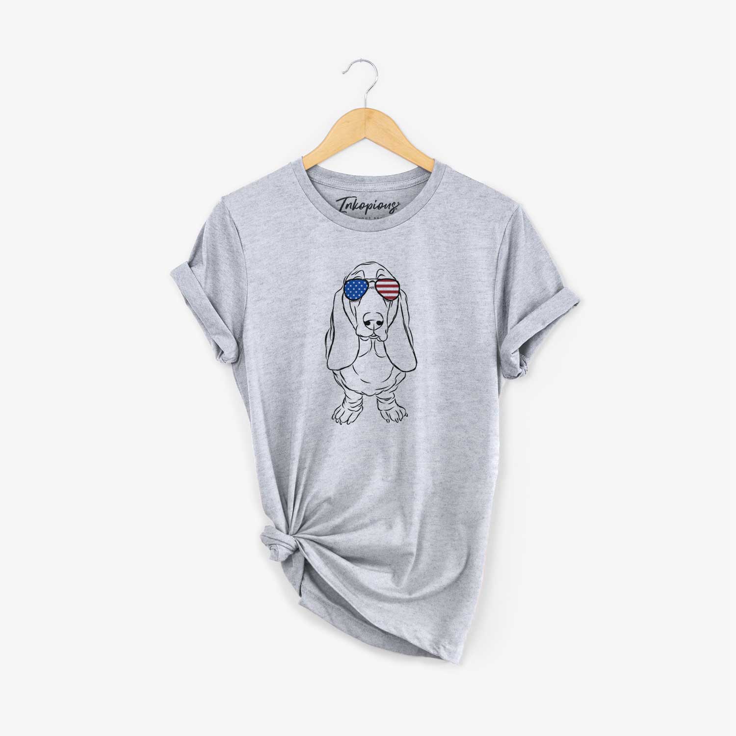 USA Charlie the Basset Hound - Unisex Crewneck