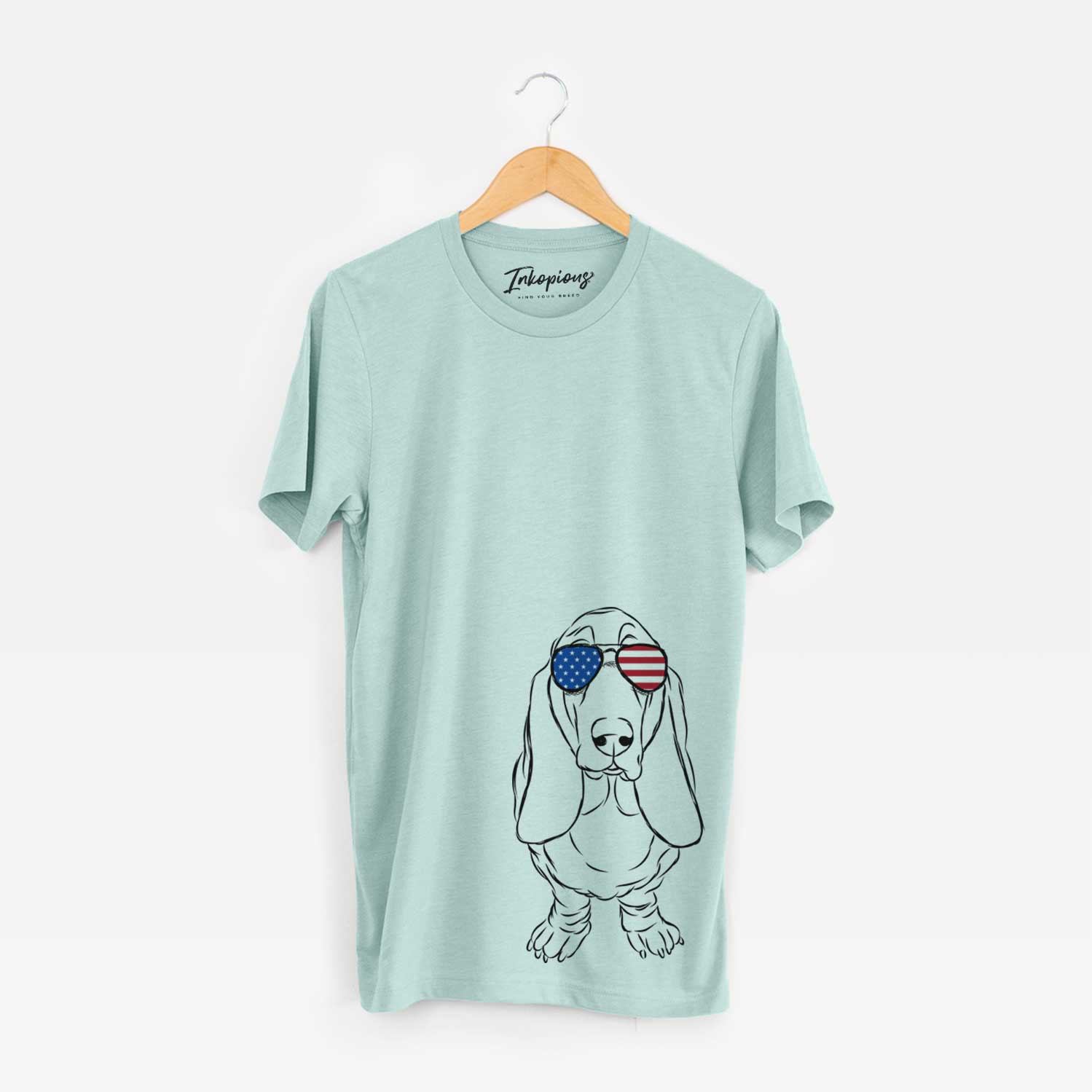 USA Charlie the Basset Hound - Unisex Crewneck
