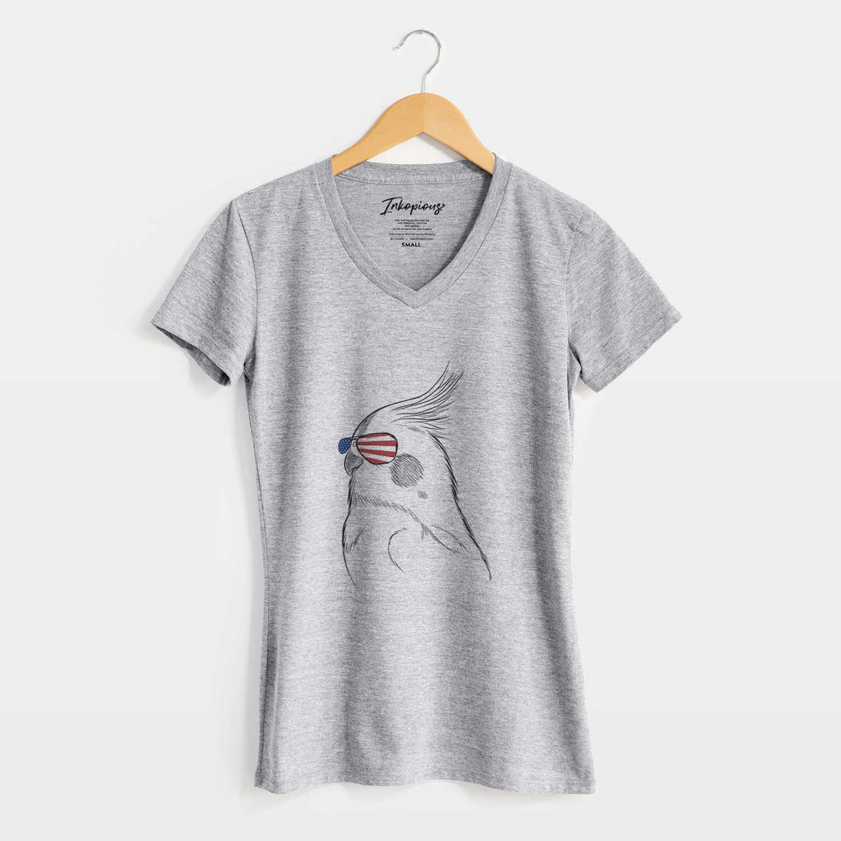 USA Charlie the Cockatiel - Women&#39;s Perfect V-neck Shirt