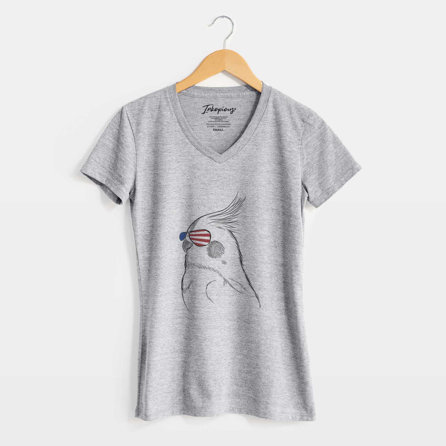 USA Charlie the Cockatiel - Women's Perfect V-neck Shirt