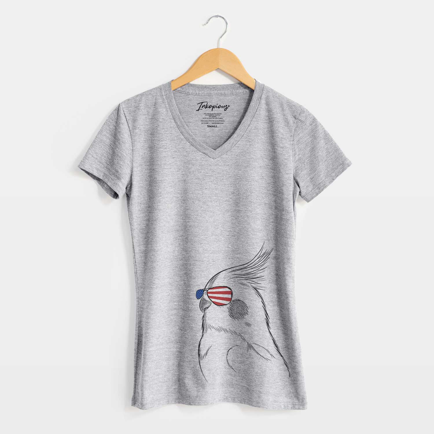 USA Charlie the Cockatiel - Women's Perfect V-neck Shirt