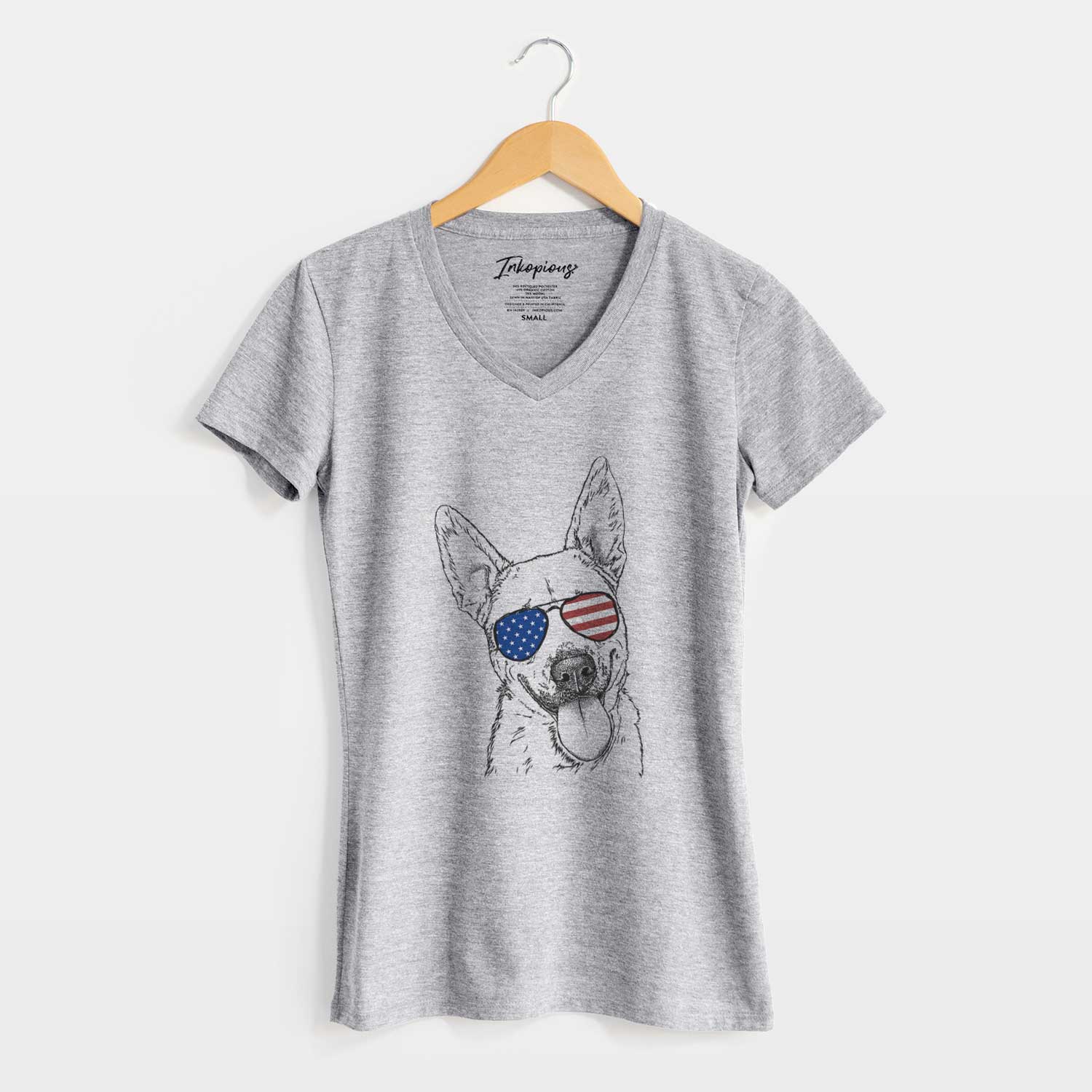 USA Charlie the Mixed Breed - Women's Perfect V-neck Shirt