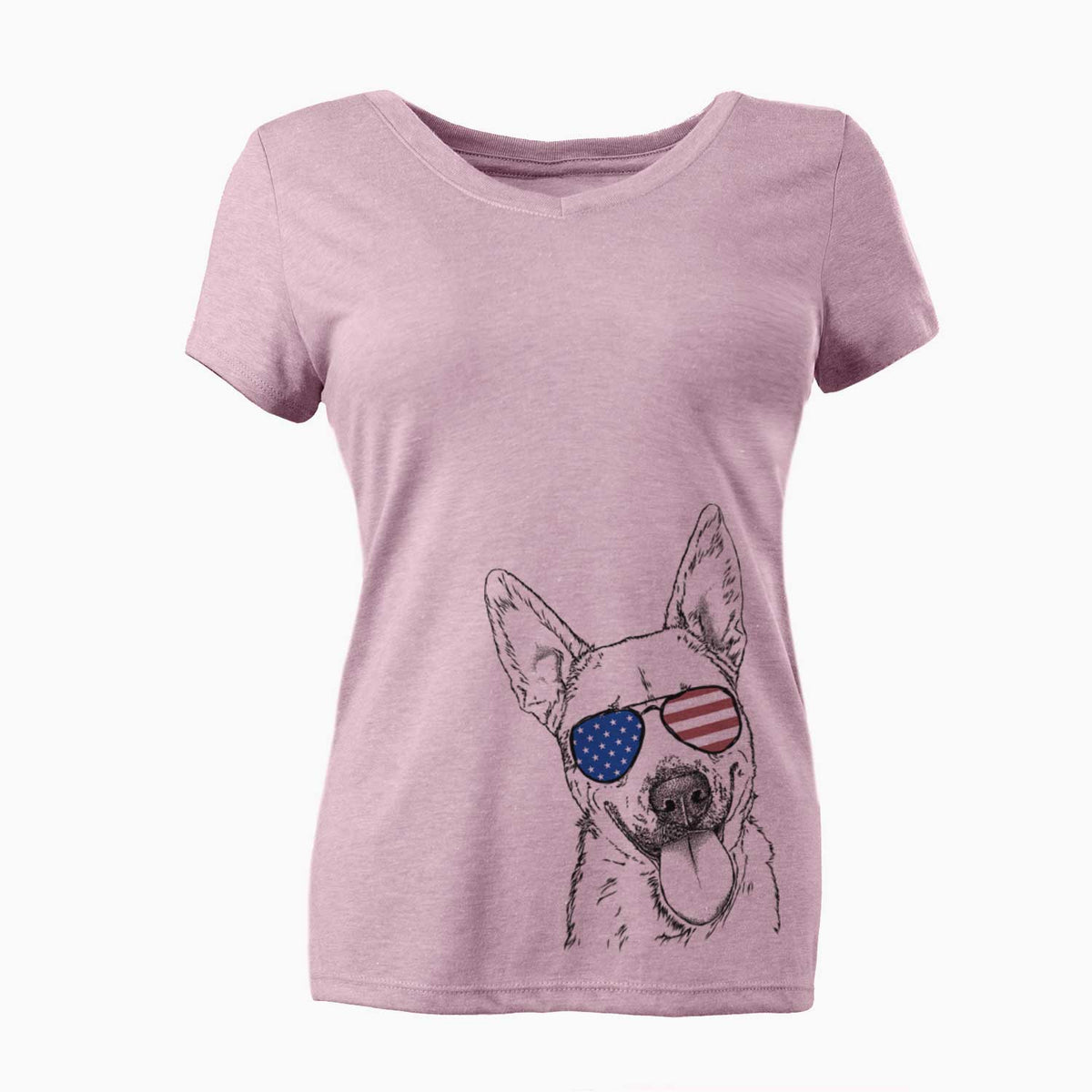 USA Charlie the Mixed Breed - Women's Perfect V-neck Shirt