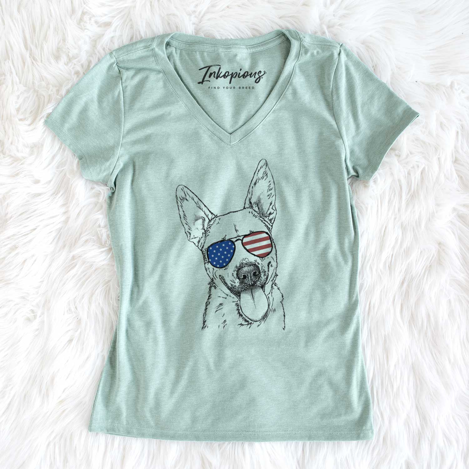 USA Charlie the Mixed Breed - Women's Perfect V-neck Shirt