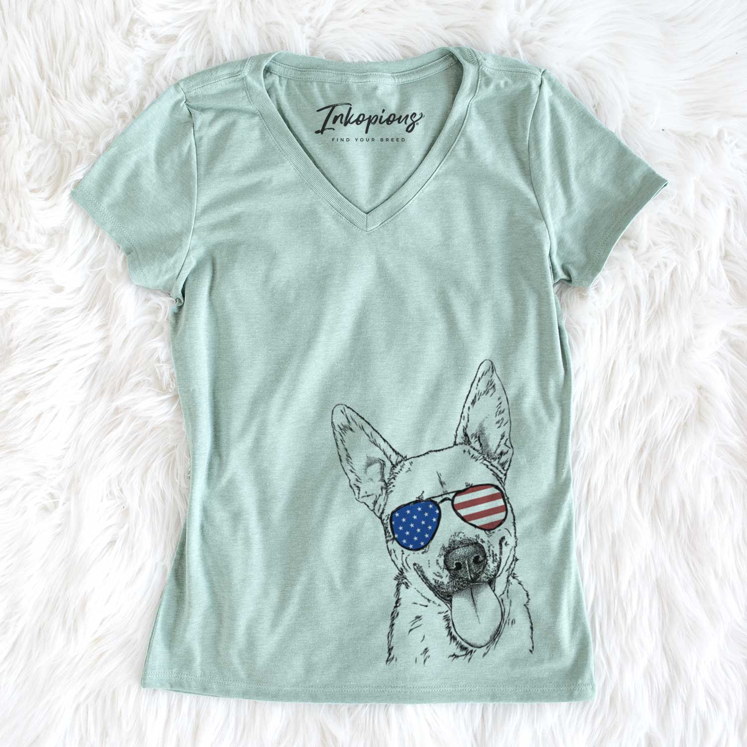 USA Charlie the Mixed Breed - Women's Perfect V-neck Shirt
