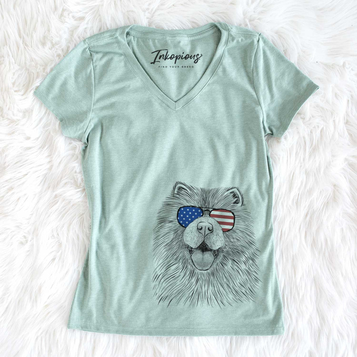 USA Charming Charlie the Chow Chow - Women's Perfect V-neck Shirt