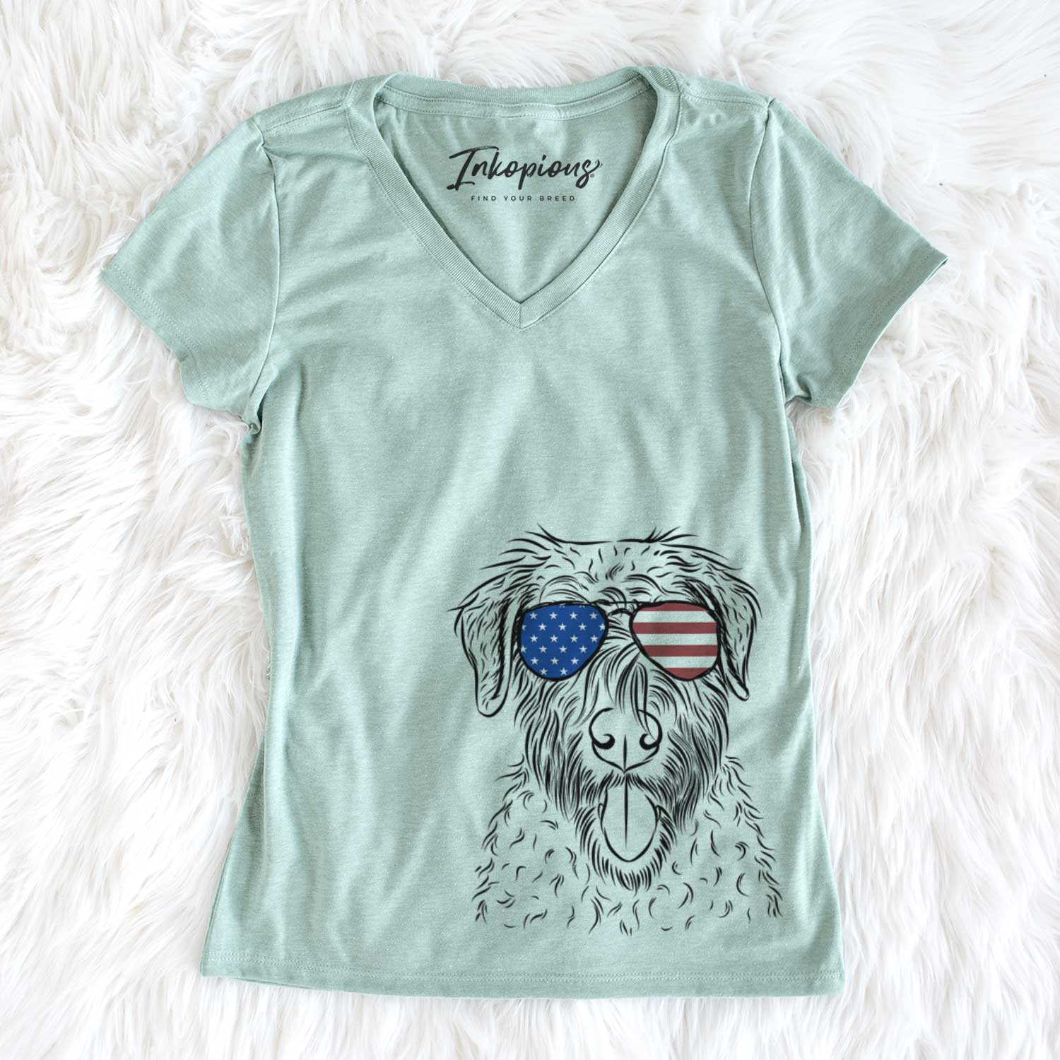 USA Chester the Soft Coated Wheaten Terrier - Women's Perfect V-neck Shirt