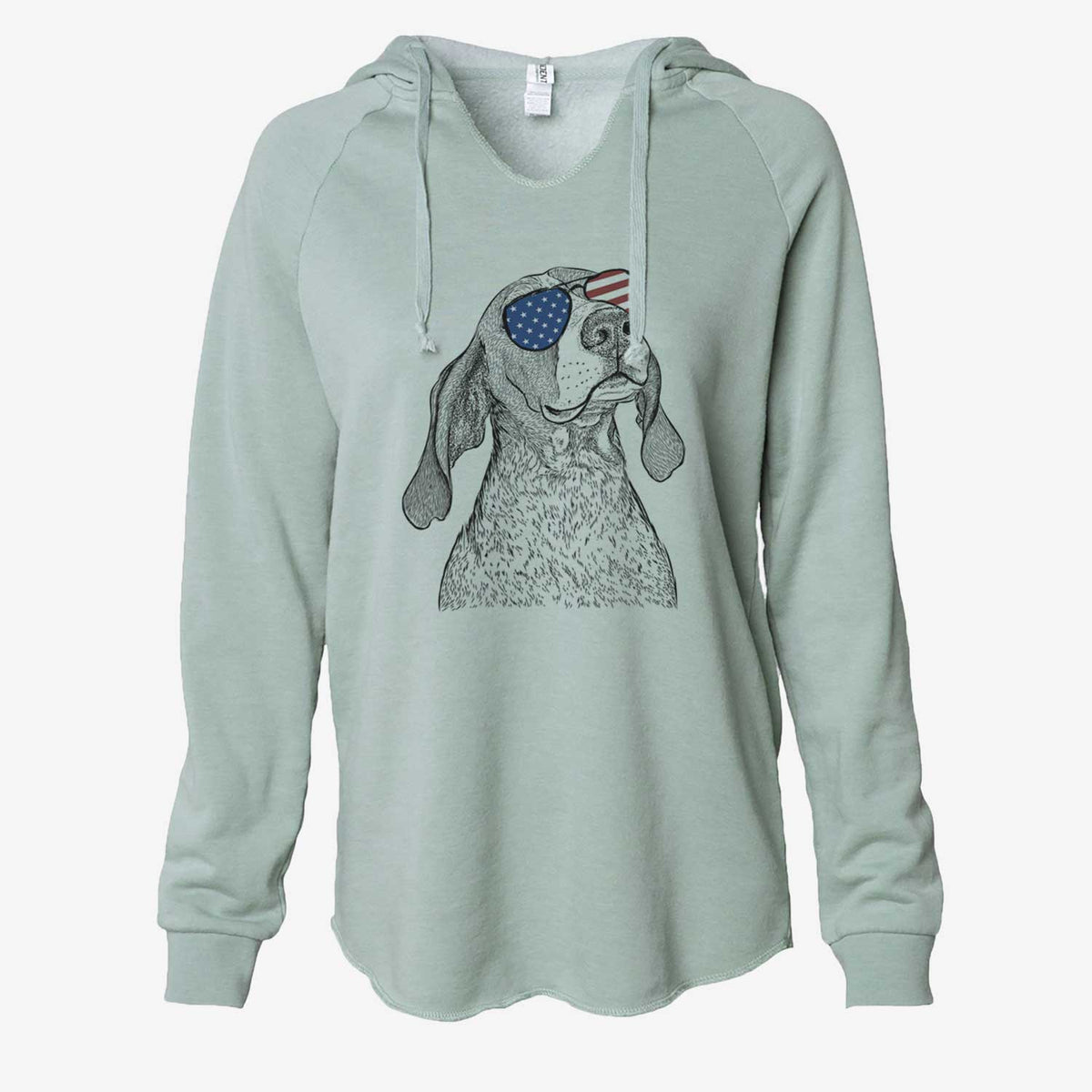 USA Chester the Red Tick Coonhound - Cali Wave Hooded Sweatshirt