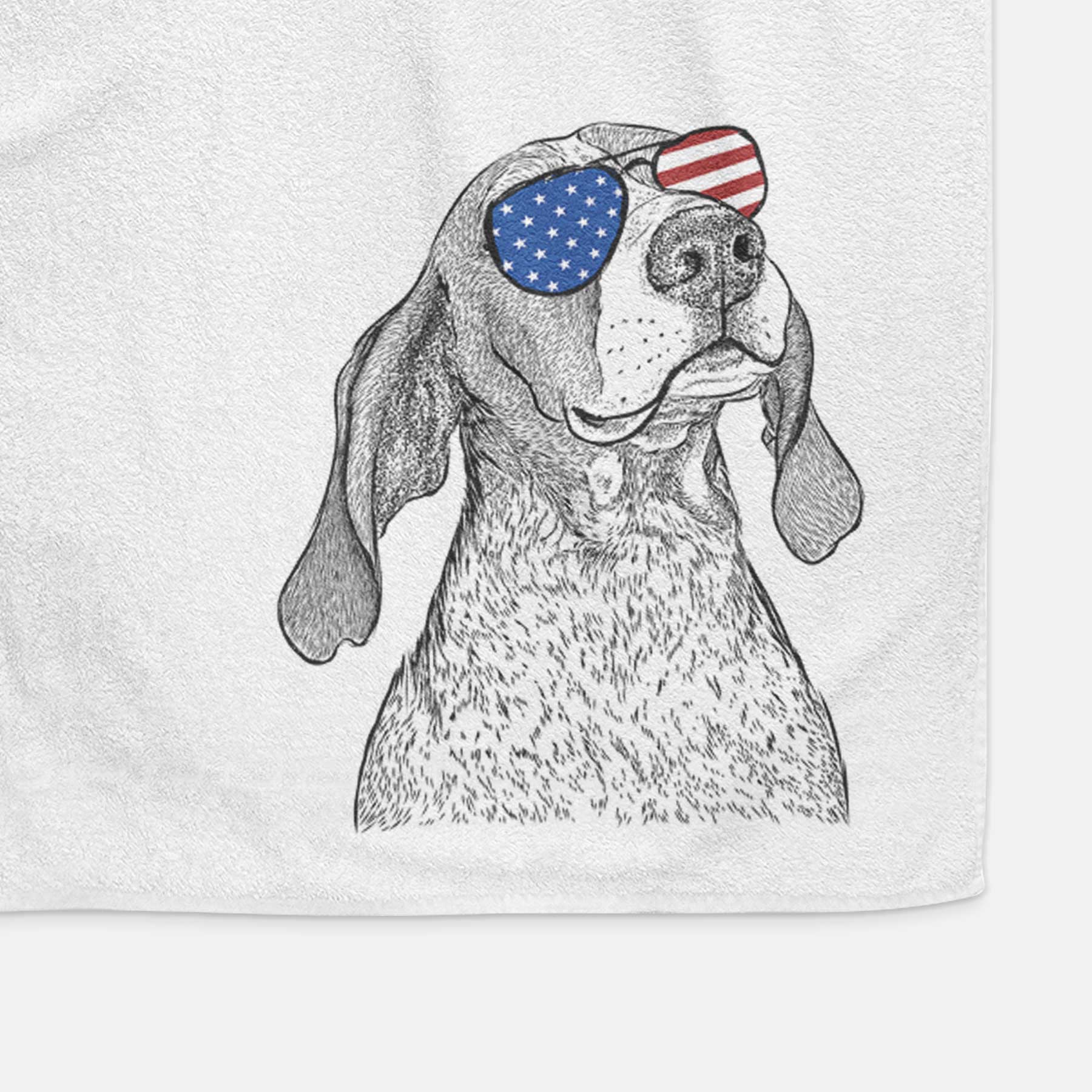 Chester the Red Tick Coonhound Decorative Hand Towel