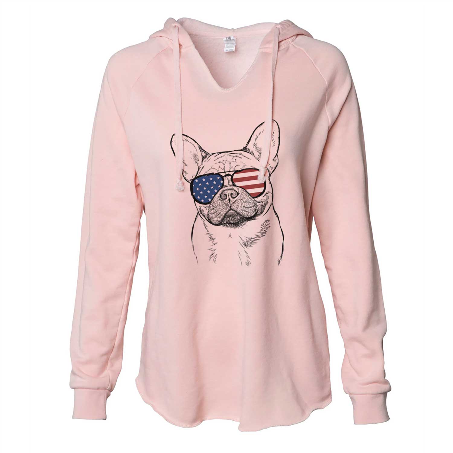 USA Chew Chew the French Bulldog - Cali Wave Hooded Sweatshirt