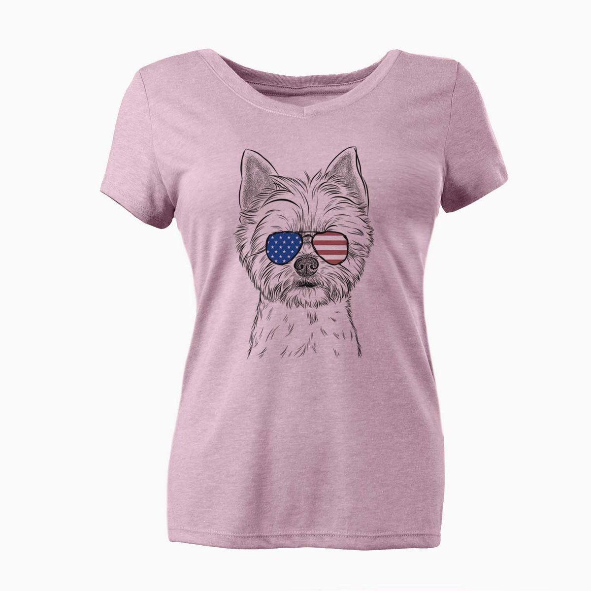 USA Chewy the Yorkshire Terrier - Women's Perfect V-neck Shirt