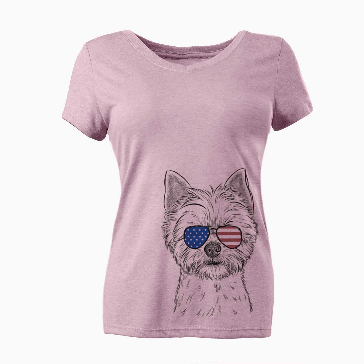 USA Chewy the Yorkshire Terrier - Women's Perfect V-neck Shirt