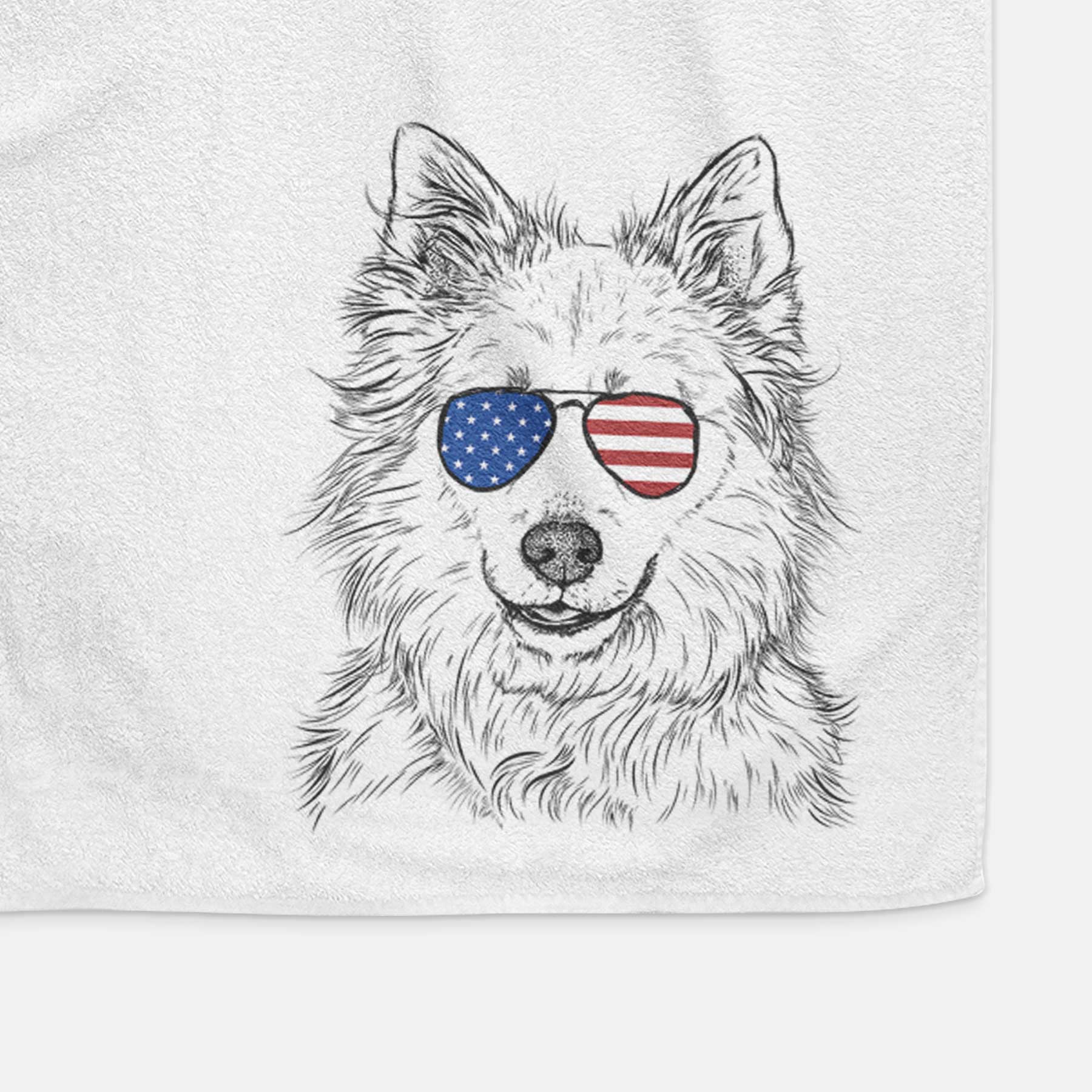 Chia the Samoyed Husky Mix Decorative Hand Towel