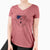 USA Chief the Boxer Bulldog Mix - Women's Perfect V-neck Shirt