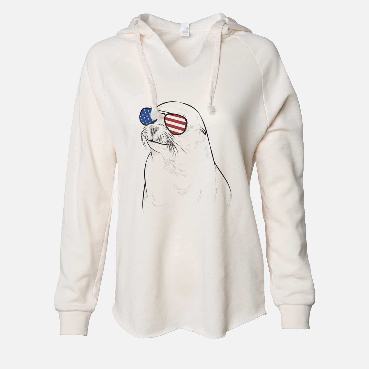 USA Chip the California Sea Lion - Cali Wave Hooded Sweatshirt