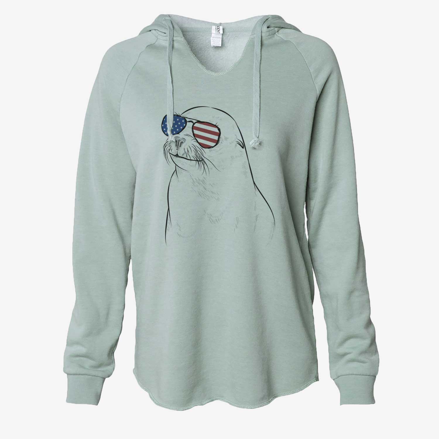 USA Chip the California Sea Lion - Cali Wave Hooded Sweatshirt