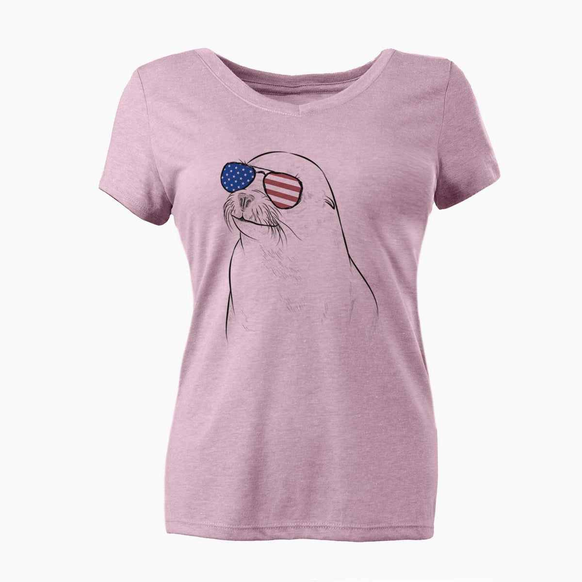 USA Chip the California Sea Lion - Women's Perfect V-neck Shirt