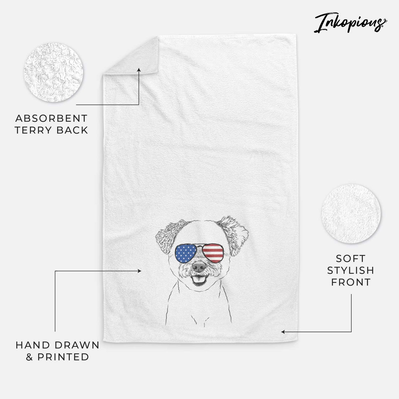 Chippy the Mixed Breed Decorative Hand Towel