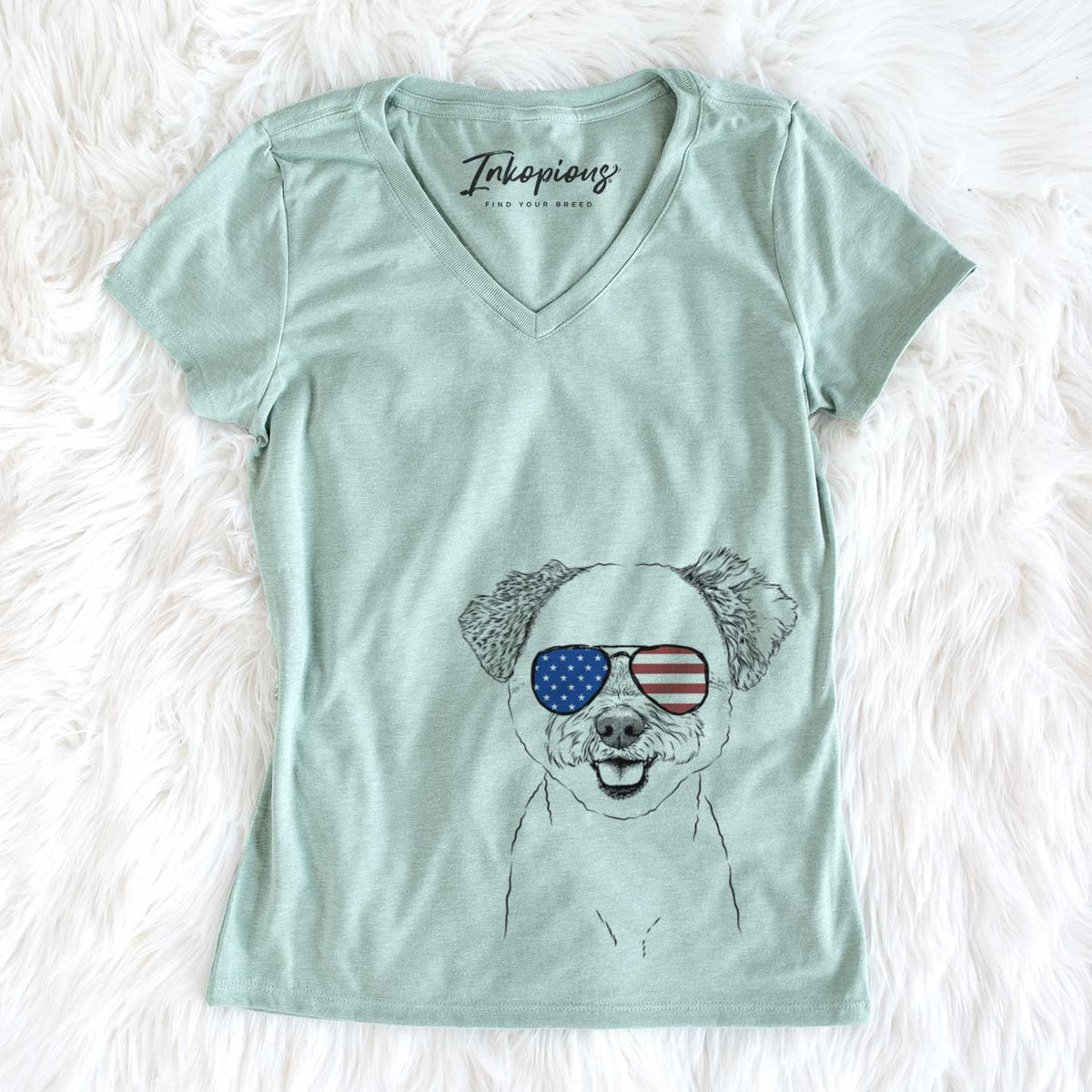 USA Chippy the Mixed Breed - Women's Perfect V-neck Shirt