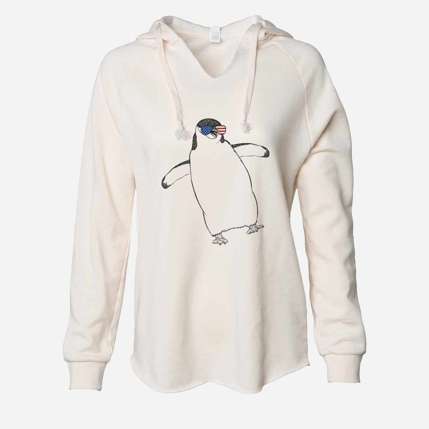 USA Chive the Chinstrap Penguin - Cali Wave Hooded Sweatshirt