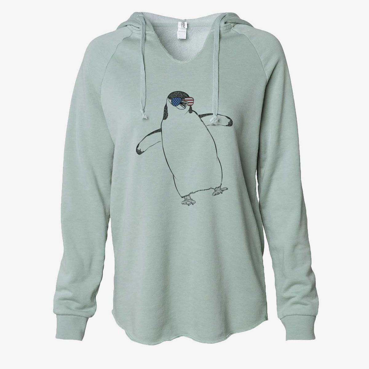 USA Chive the Chinstrap Penguin - Cali Wave Hooded Sweatshirt
