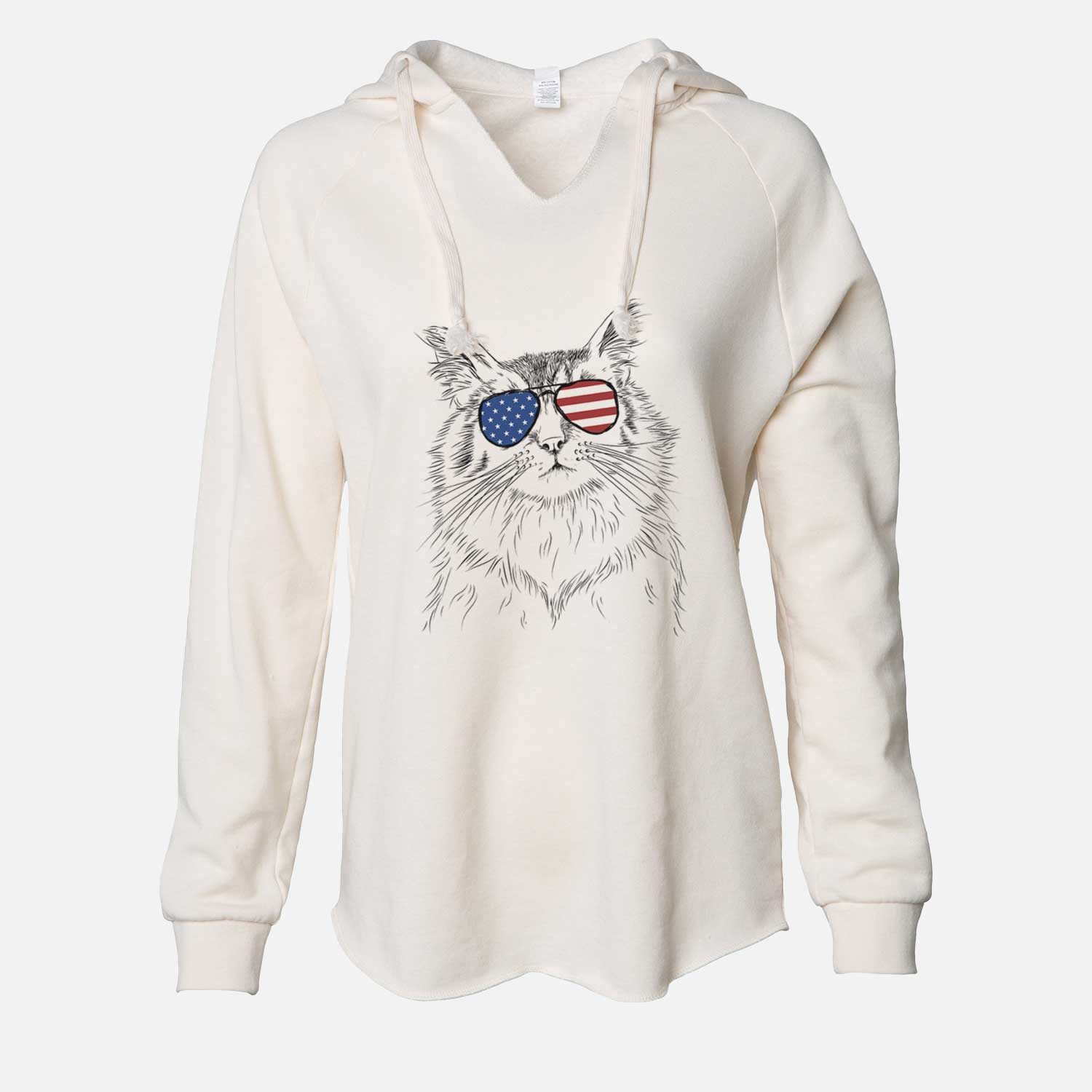 USA Chloe the Tabby Cat - Cali Wave Hooded Sweatshirt