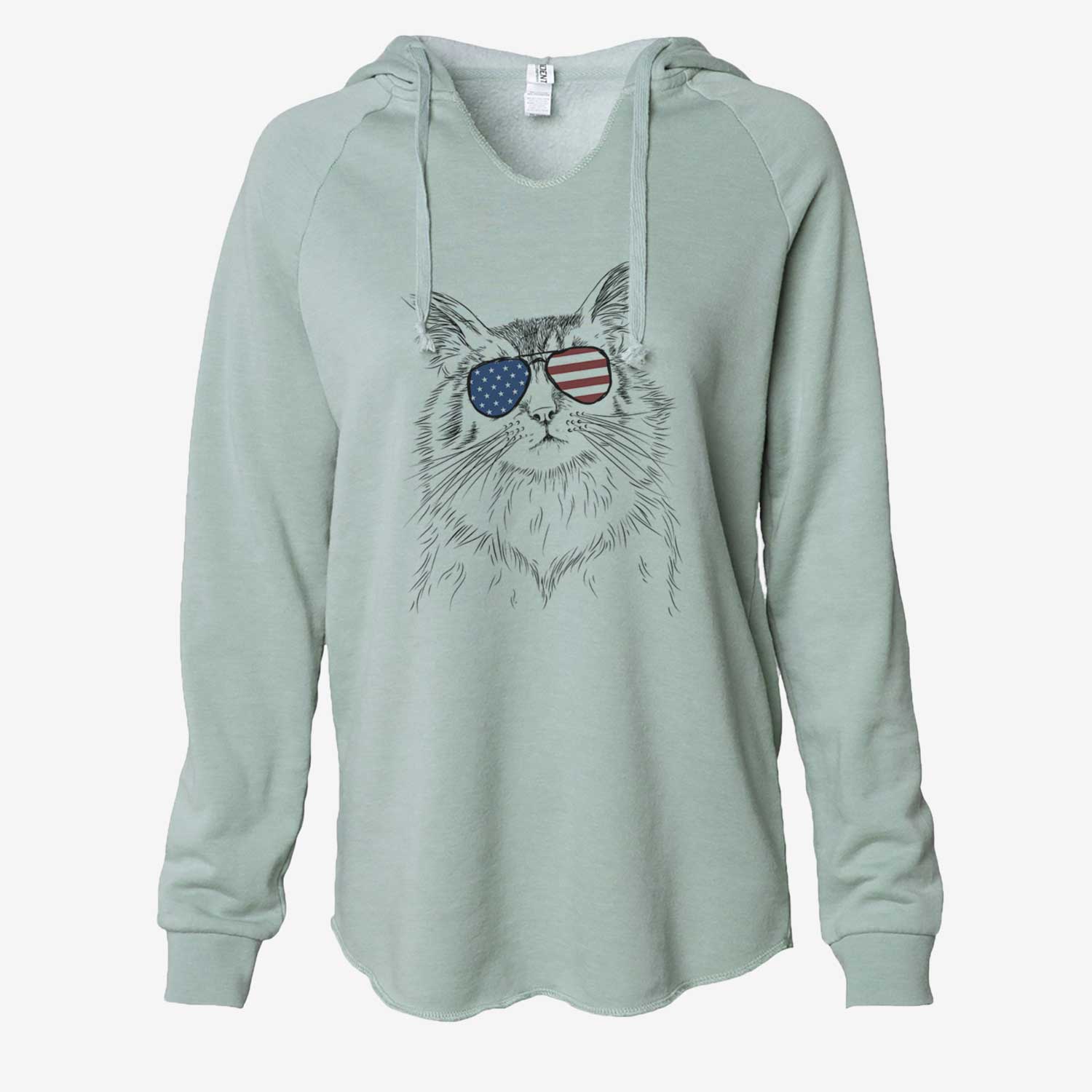 USA Chloe the Tabby Cat - Cali Wave Hooded Sweatshirt