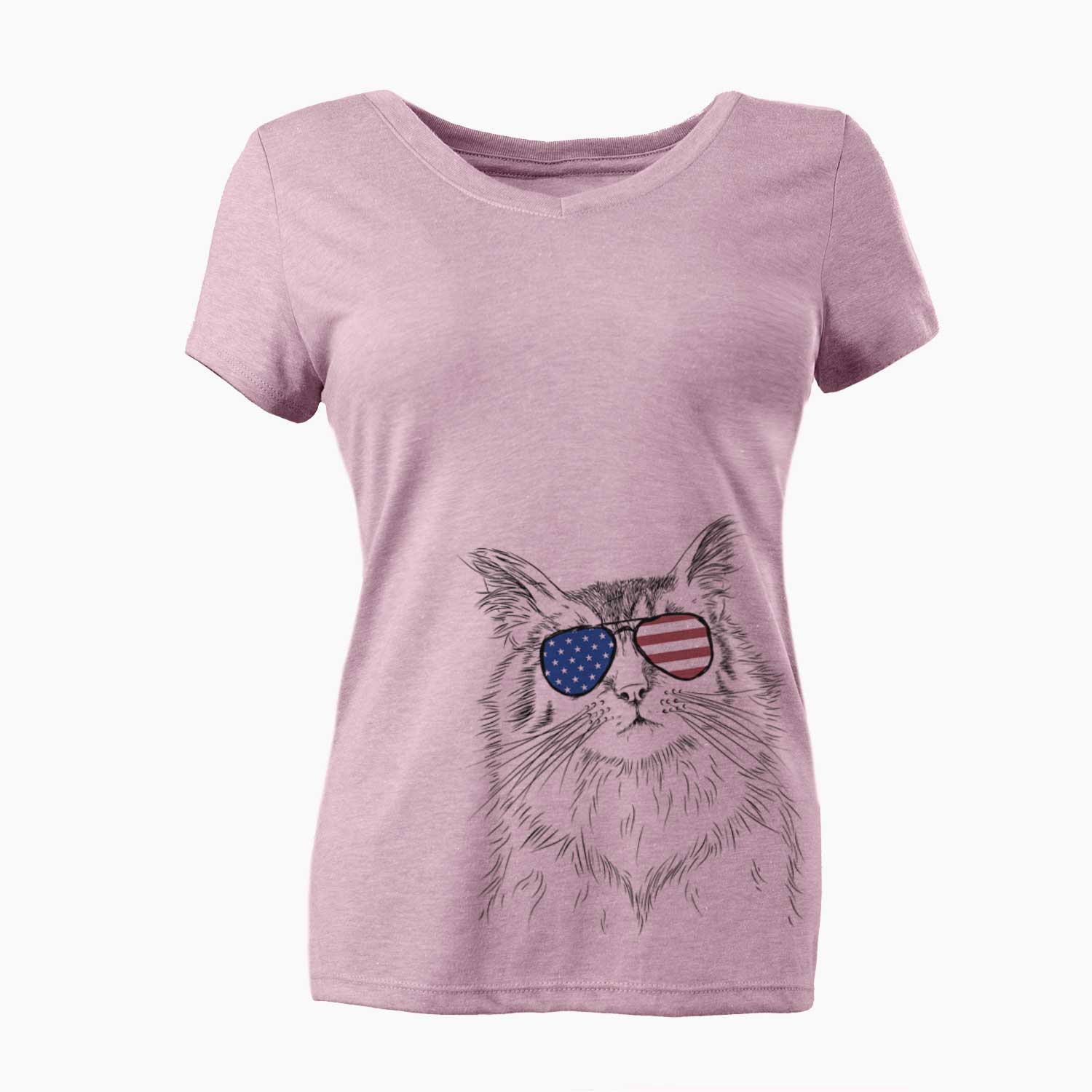 USA Chloe the Tabby Cat - Women's Perfect V-neck Shirt