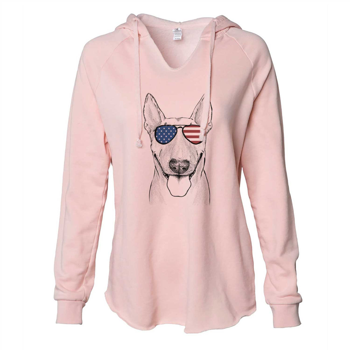 USA Chloe the Bull Terrier - Cali Wave Hooded Sweatshirt
